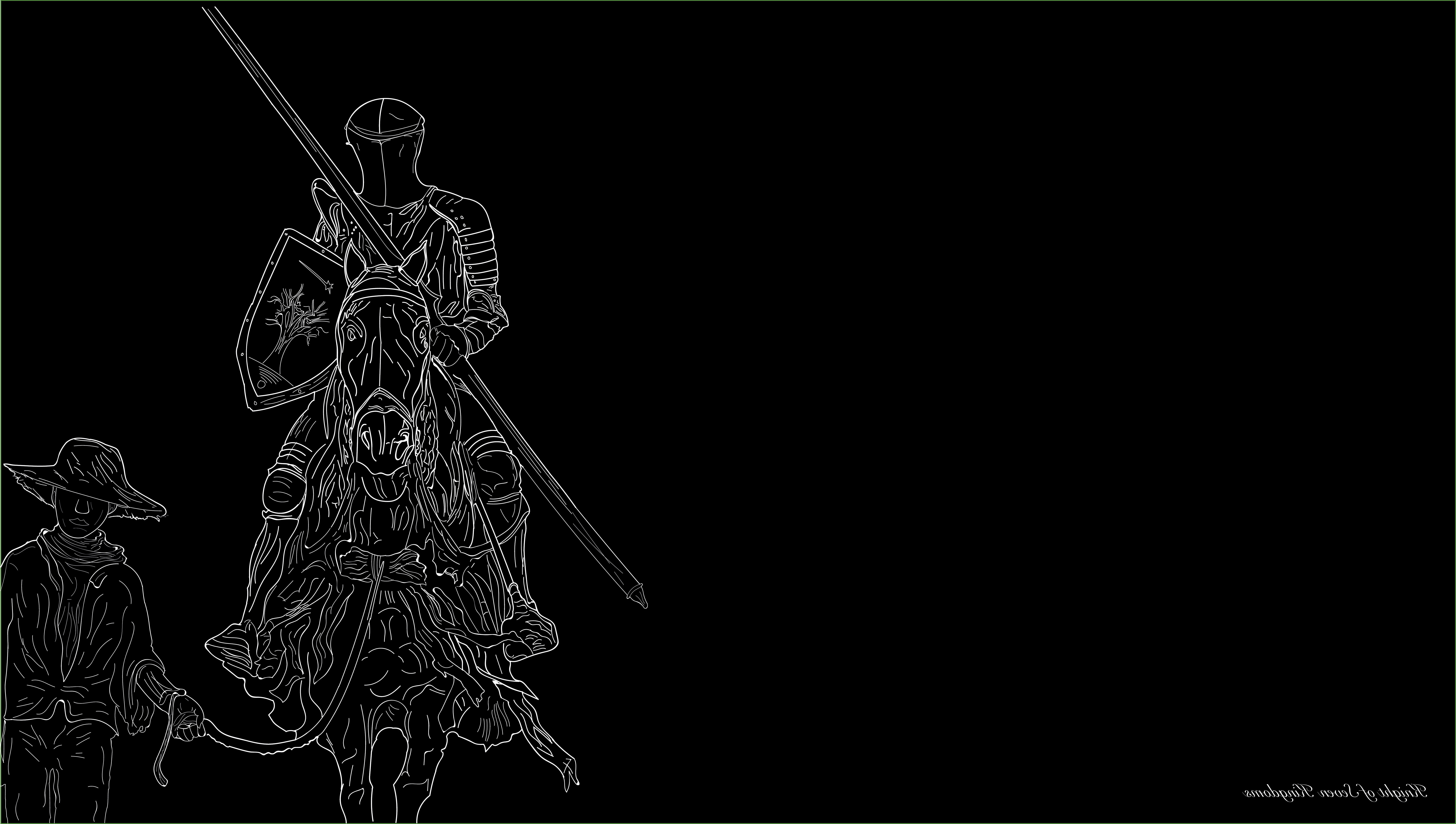 Knight of the Seven Kingdoms on horseback with squire HD Wallpaper