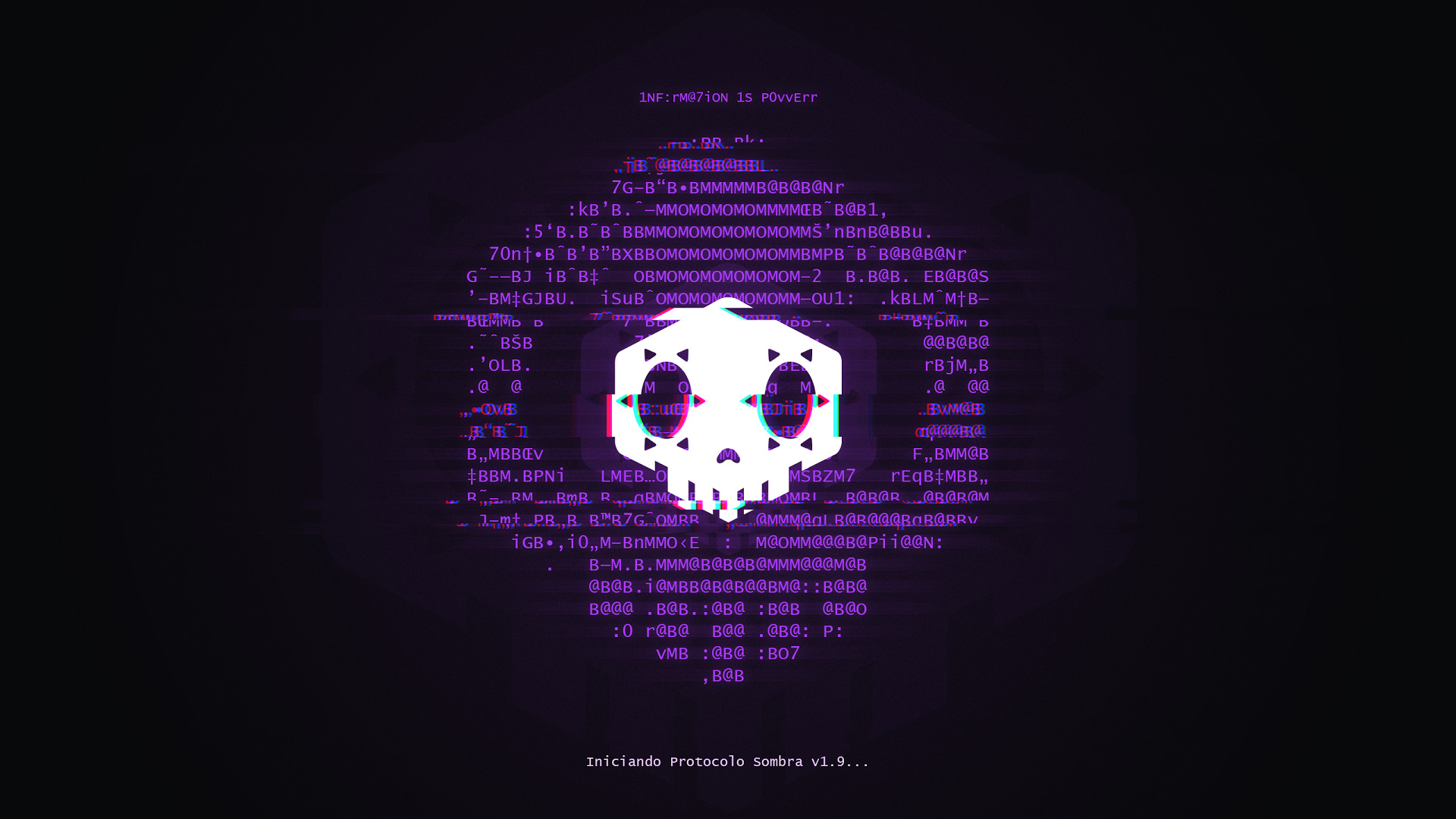Sombra from Overwatch glitch skull logo HD Wallpaper