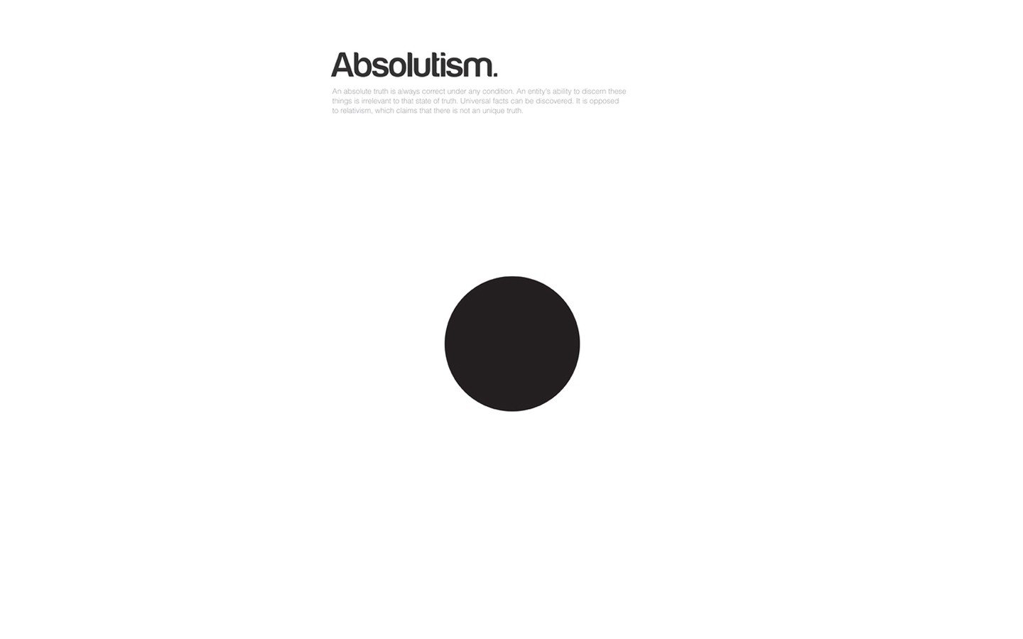 Absolutism quote minimalism HD Wallpaper