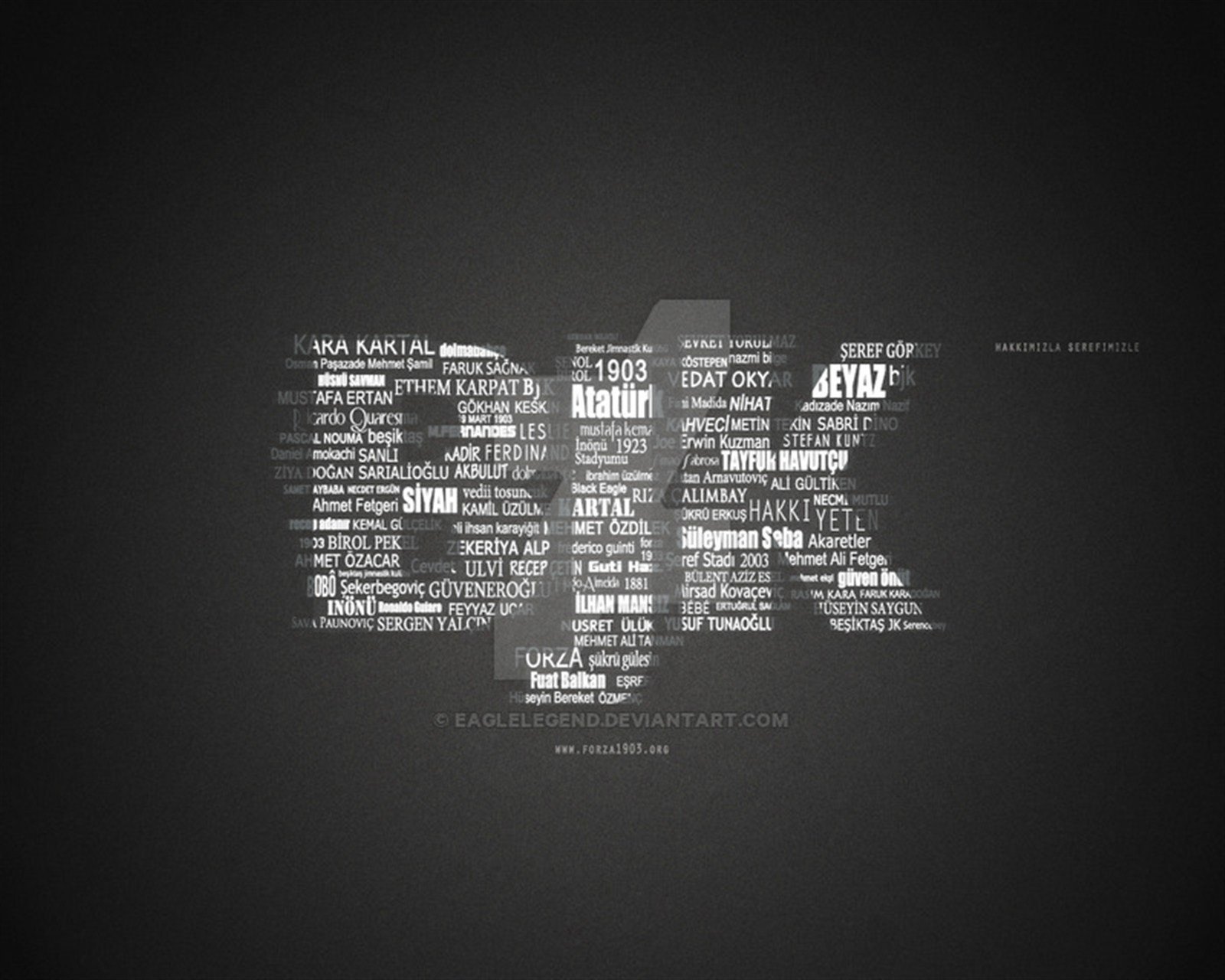 Besiktas JK word art HD Wallpaper
