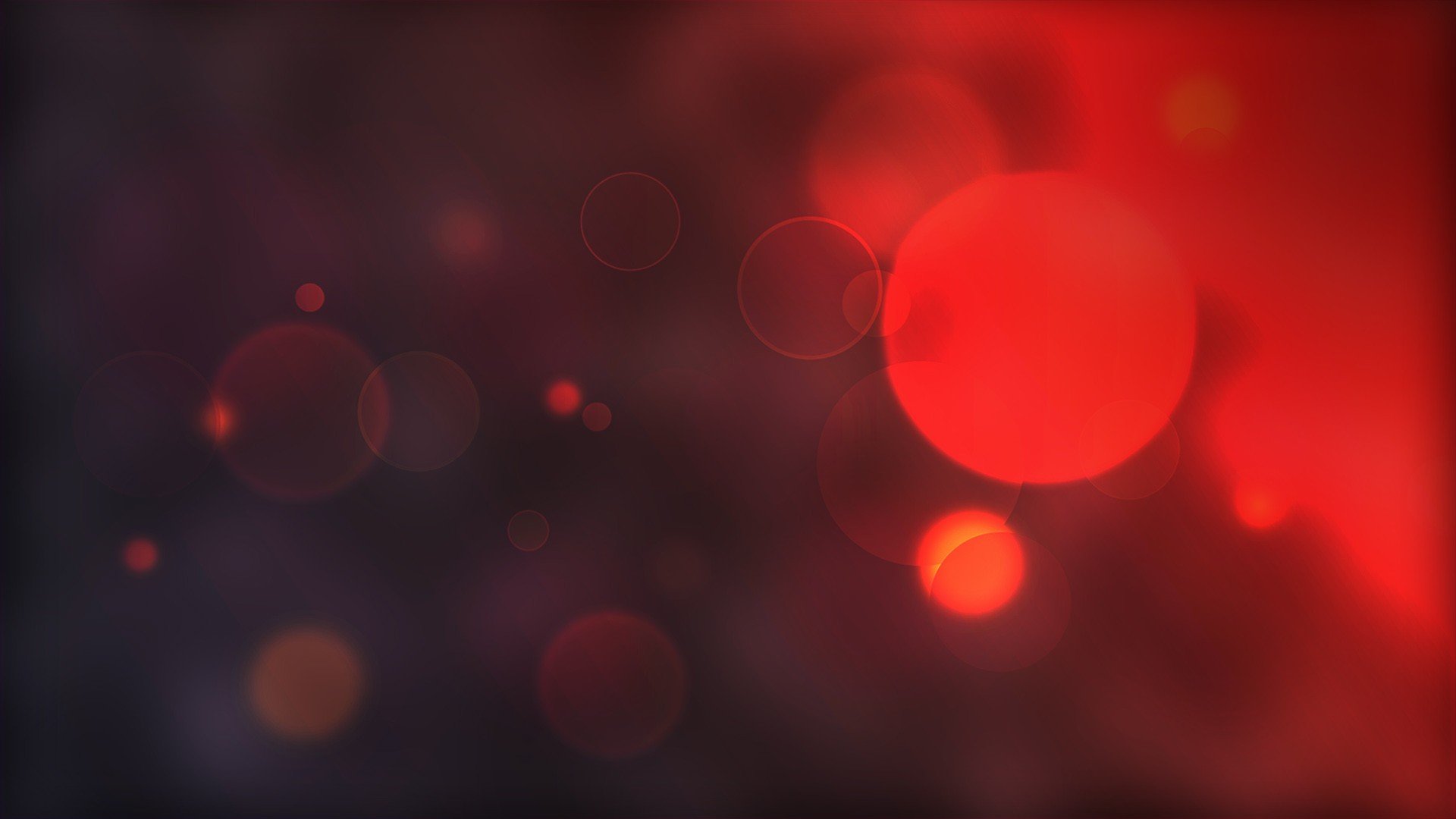 Red bokeh circles on dark background HD Wallpaper