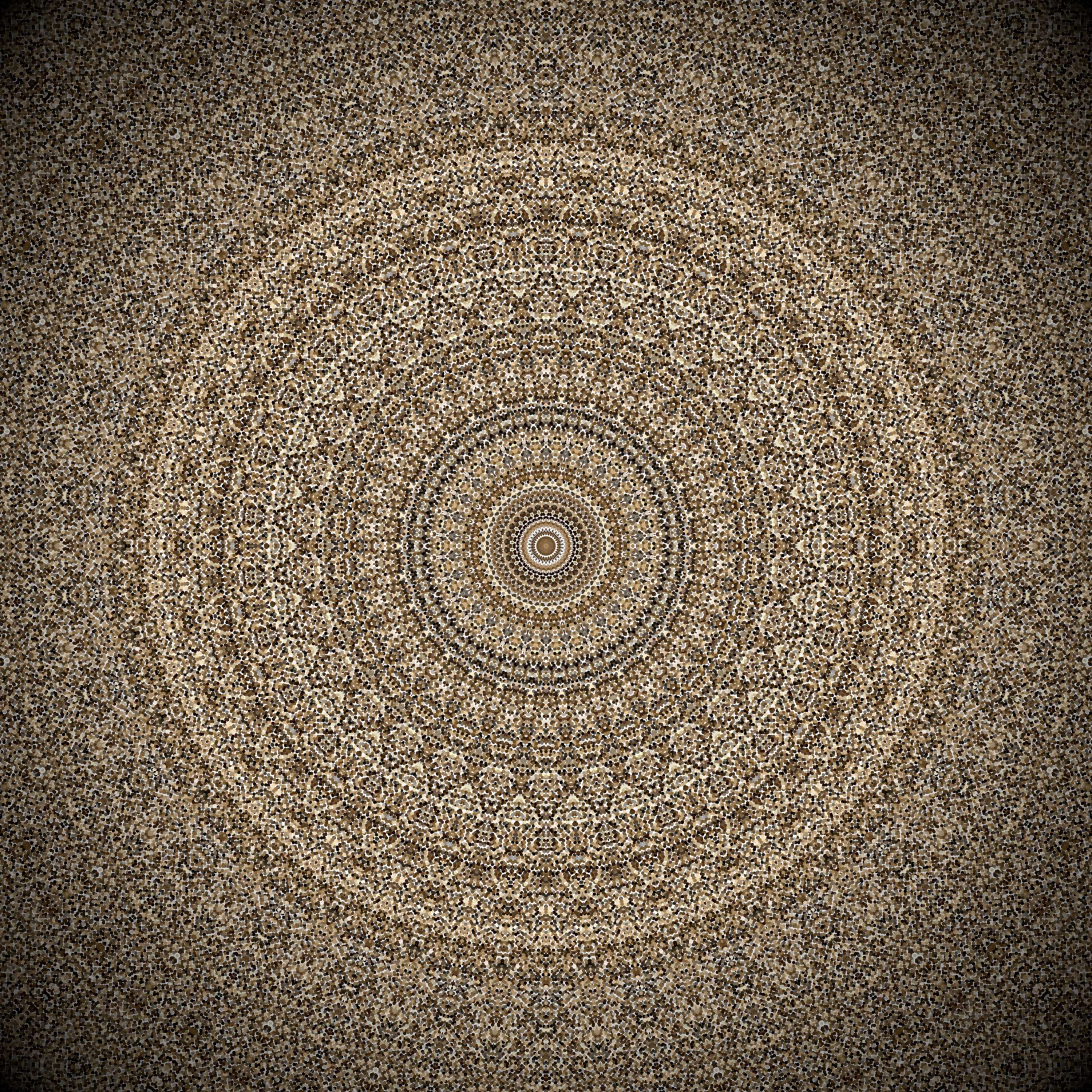 Abstract Golden Mandala Pattern HD Wallpaper