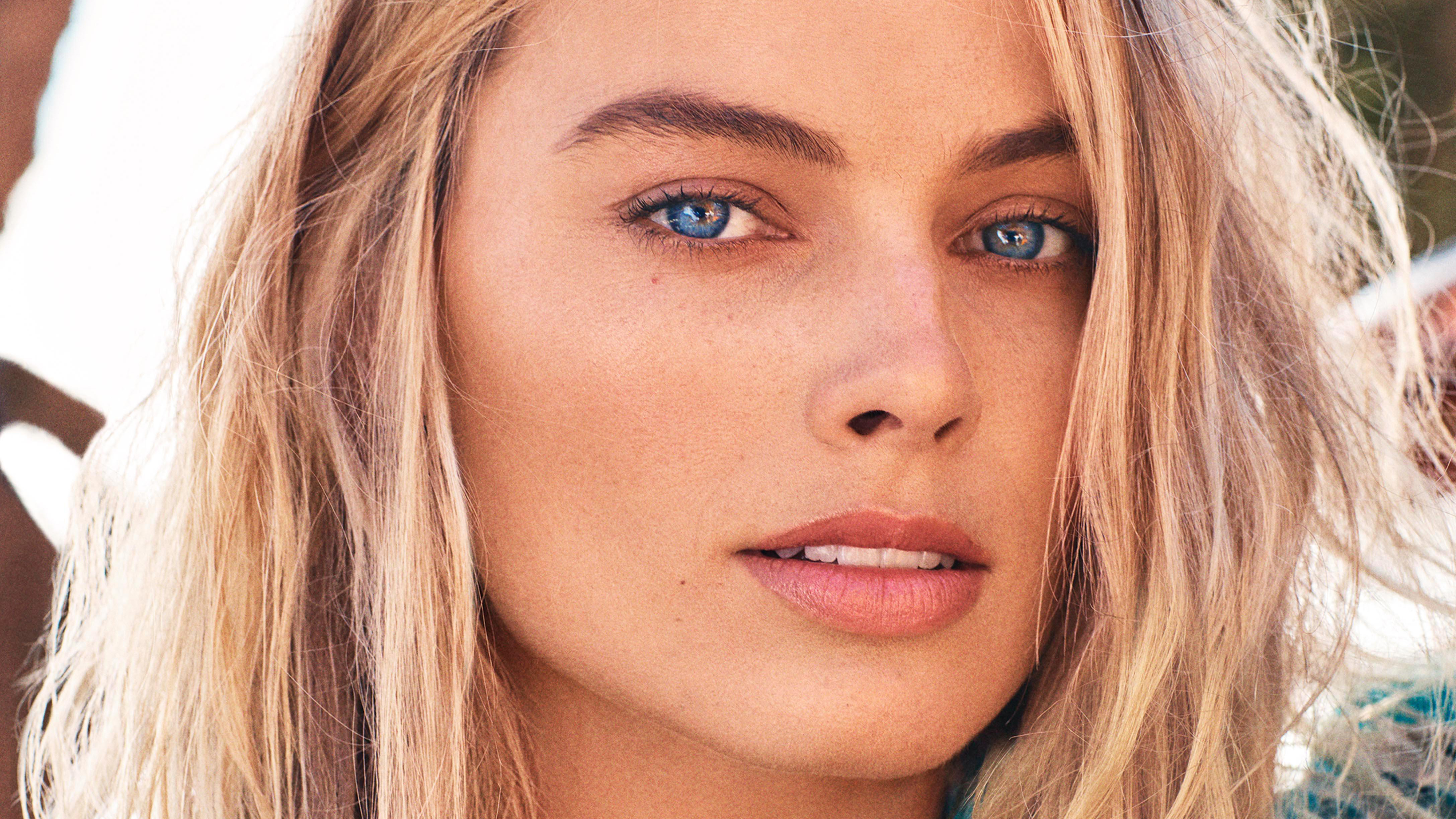 Margot Robbie 4K closeup photoshoot HD Wallpaper