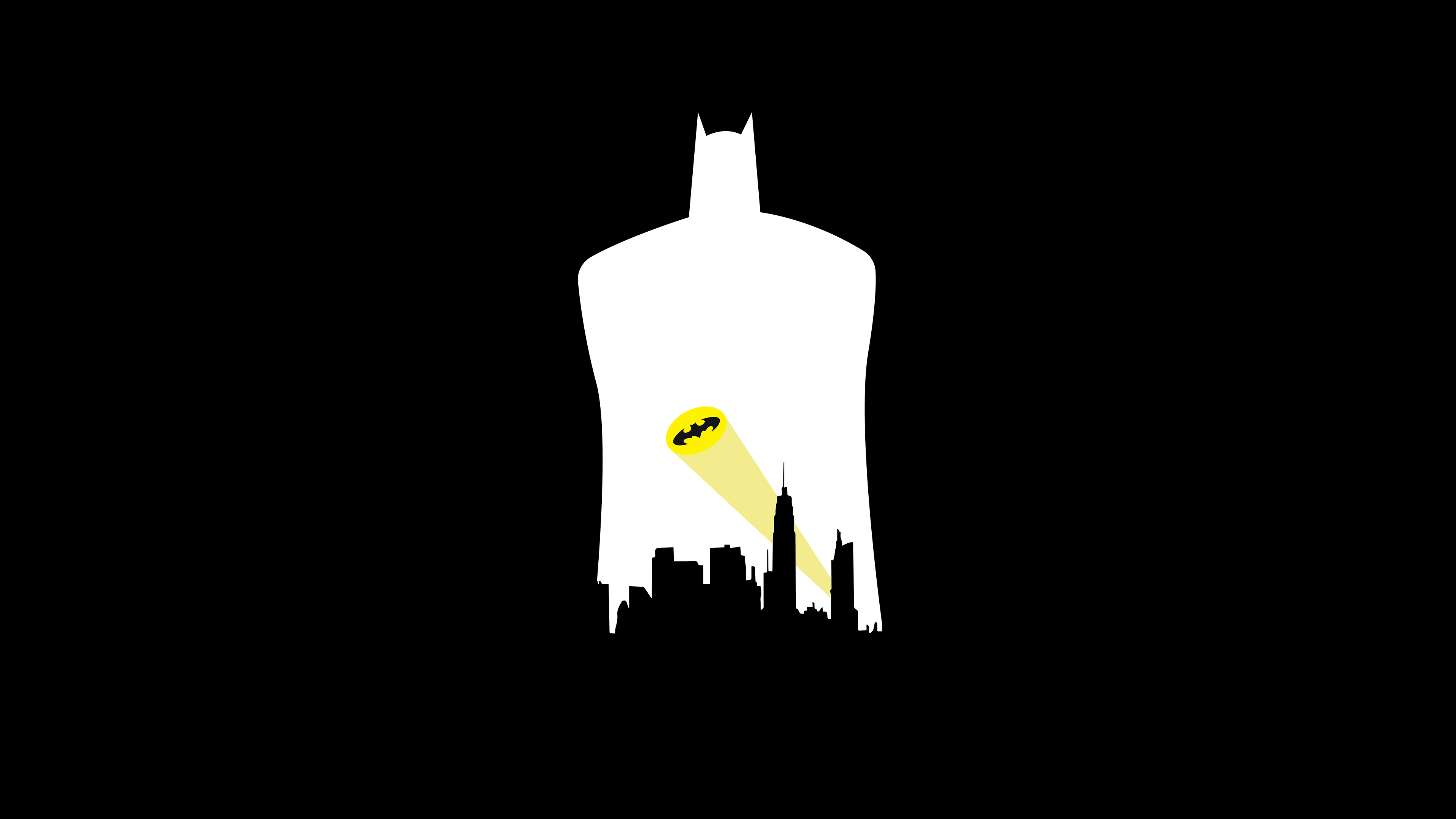 Batman from DC Comics Minimalist 4K HD Wallpaper