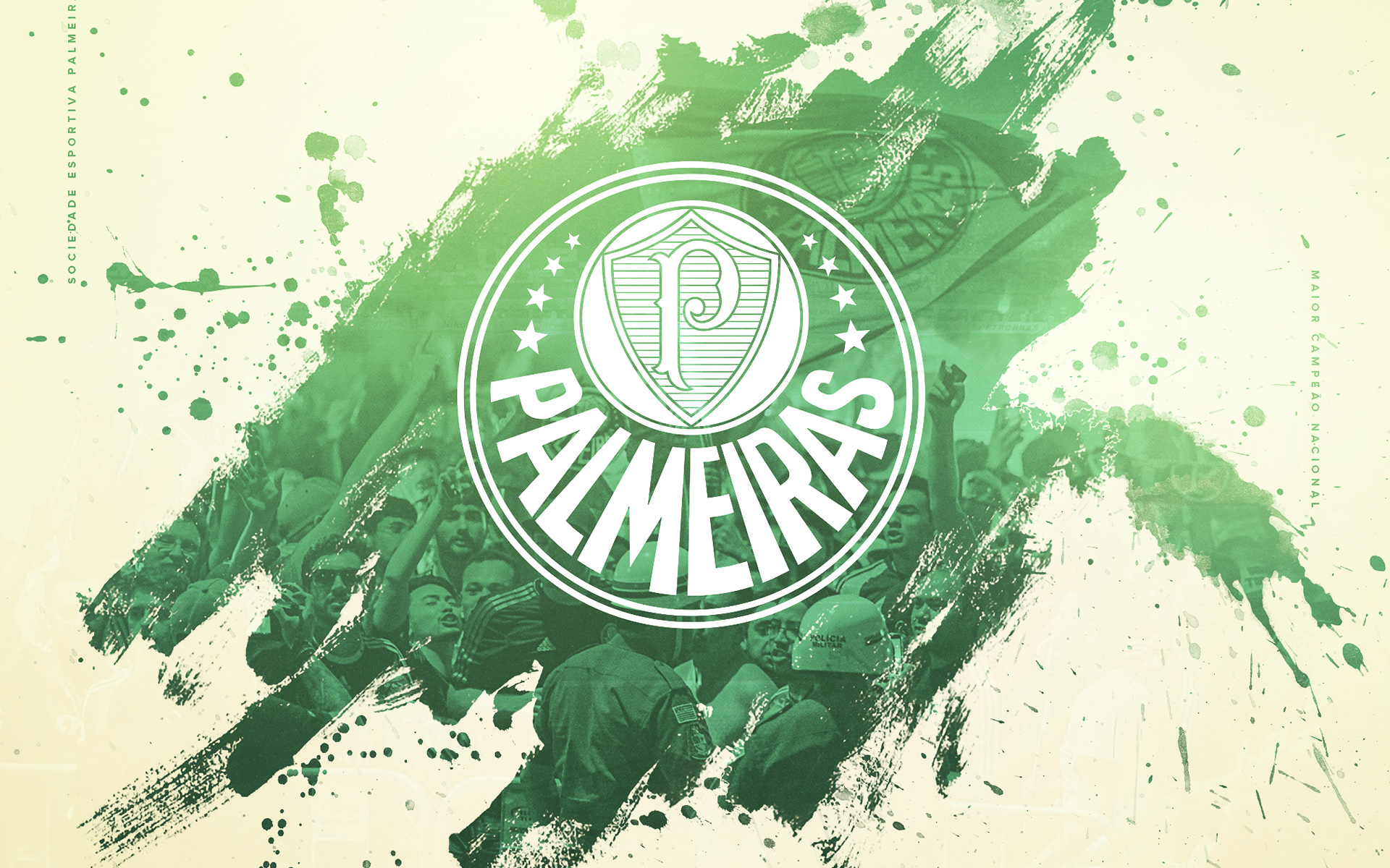 Sociedade Esportiva Palmeiras logo with fans HD Wallpaper
