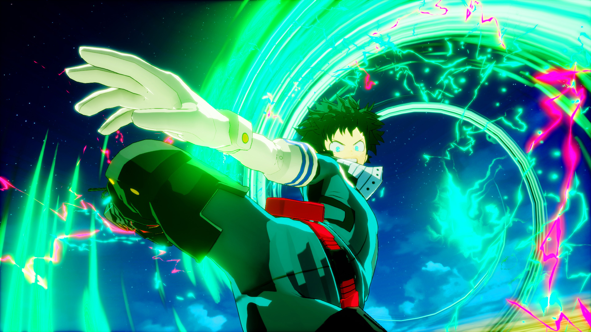 Izuku Midoriya Using Power with Electric Aura HD Wallpaper