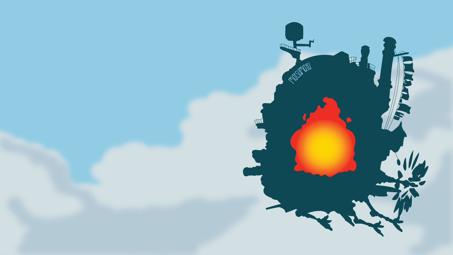 Calcifer from Howl's Moving Castle HD Wallpaper