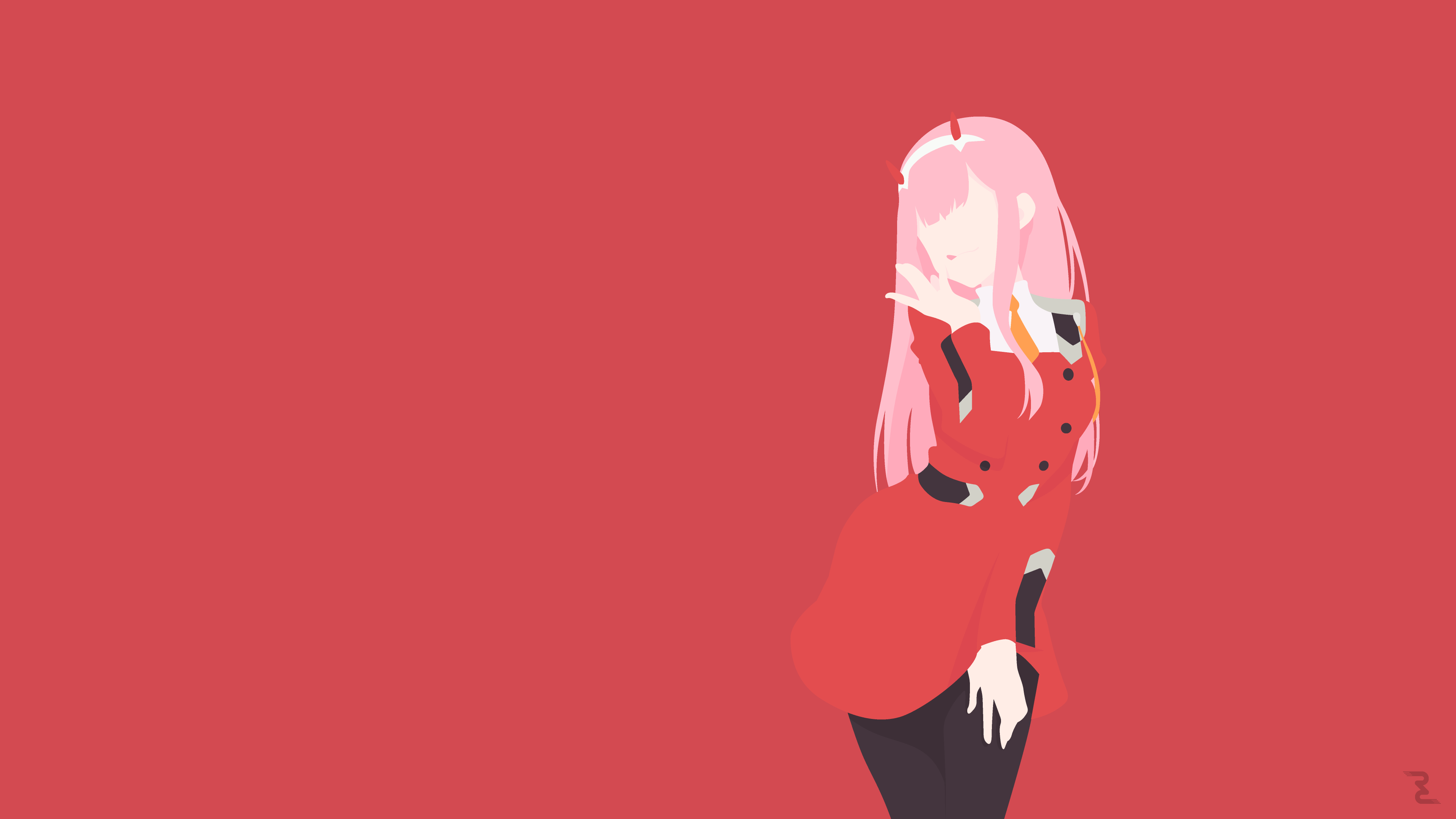 Zero Two from Darling in the FranXX HD Wallpaper