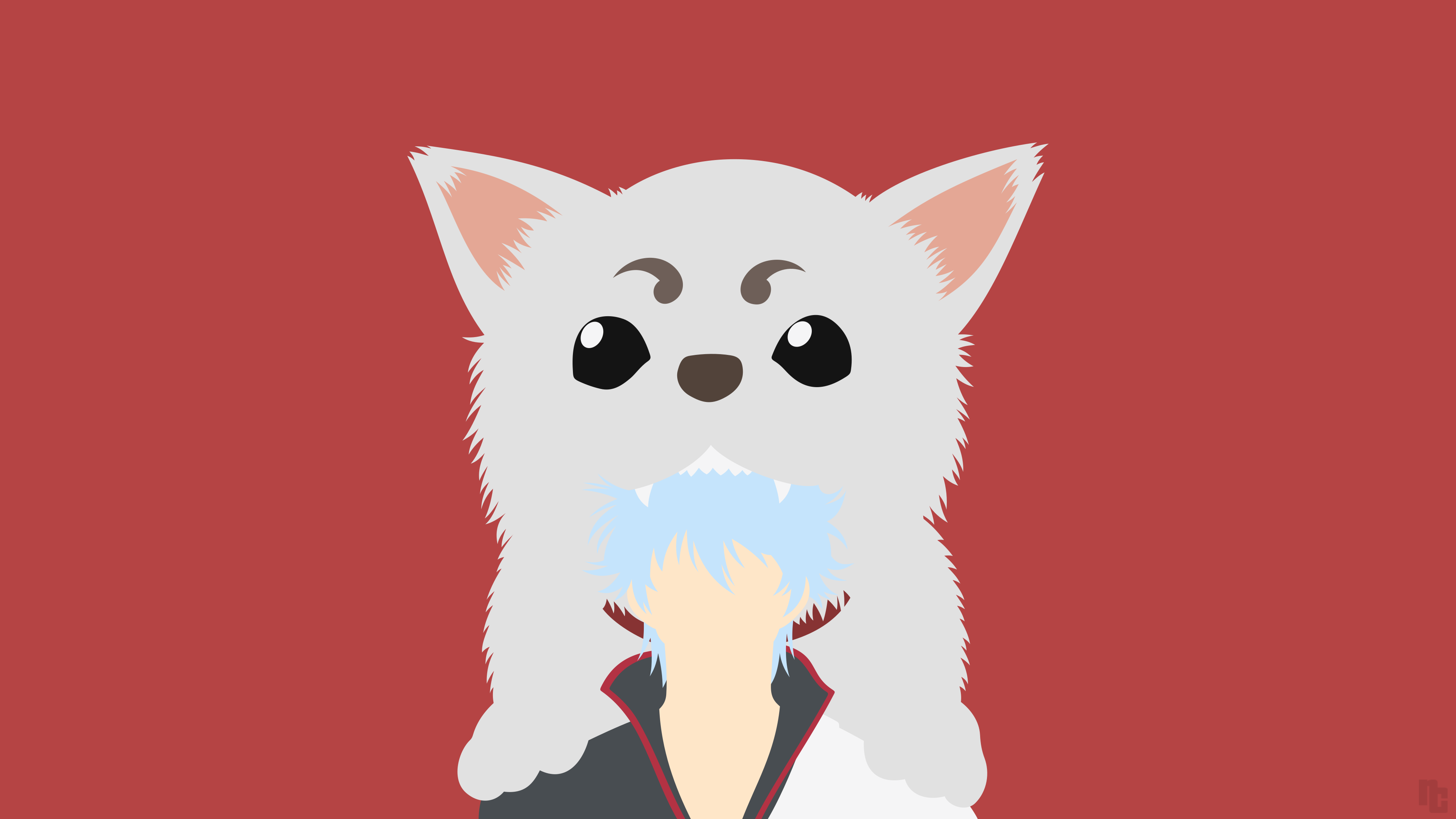 Gintoki Sakata and Sadaharu from Gintama HD Wallpaper