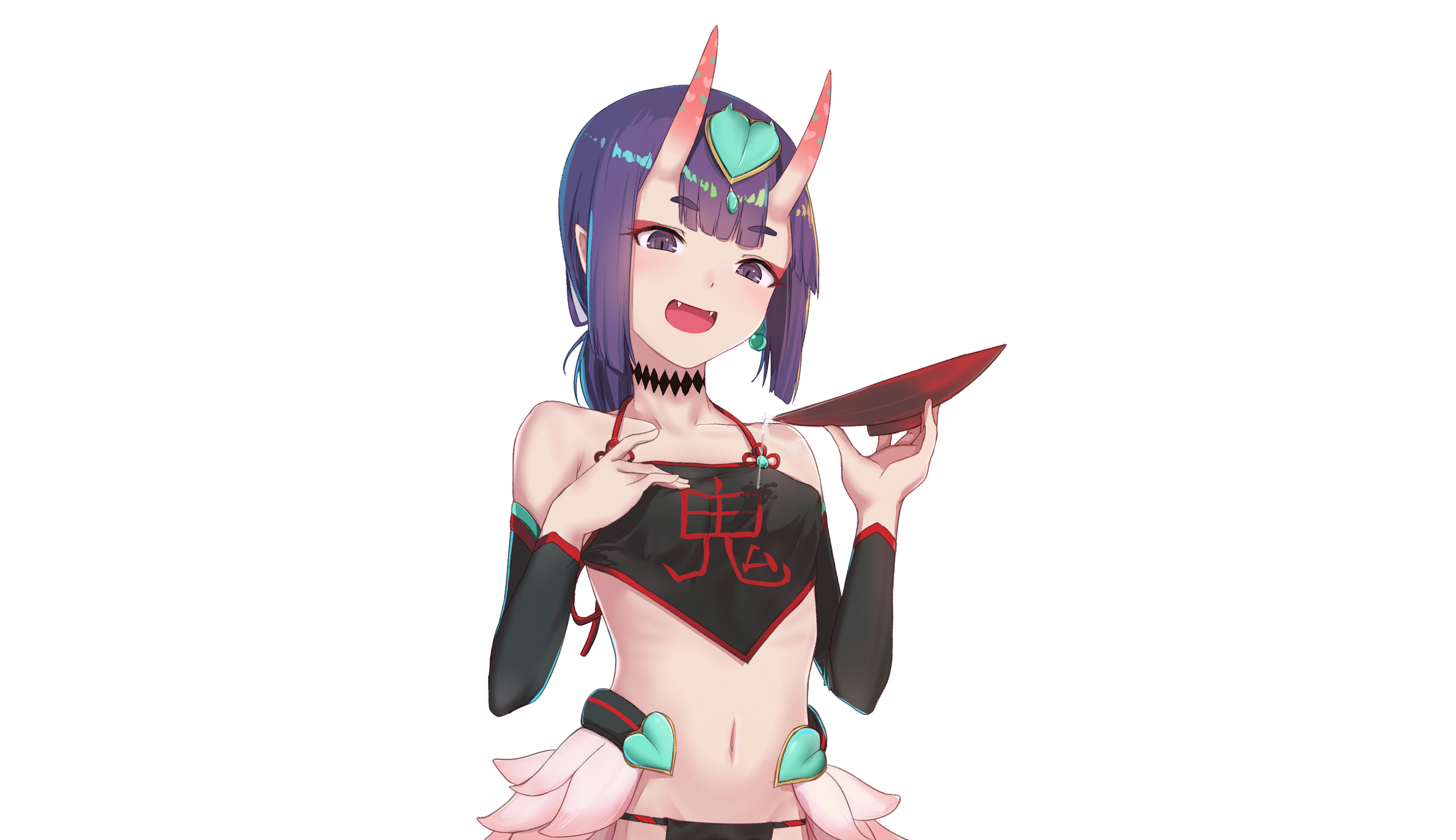 Shuten Douji holding a red plate HD Wallpaper