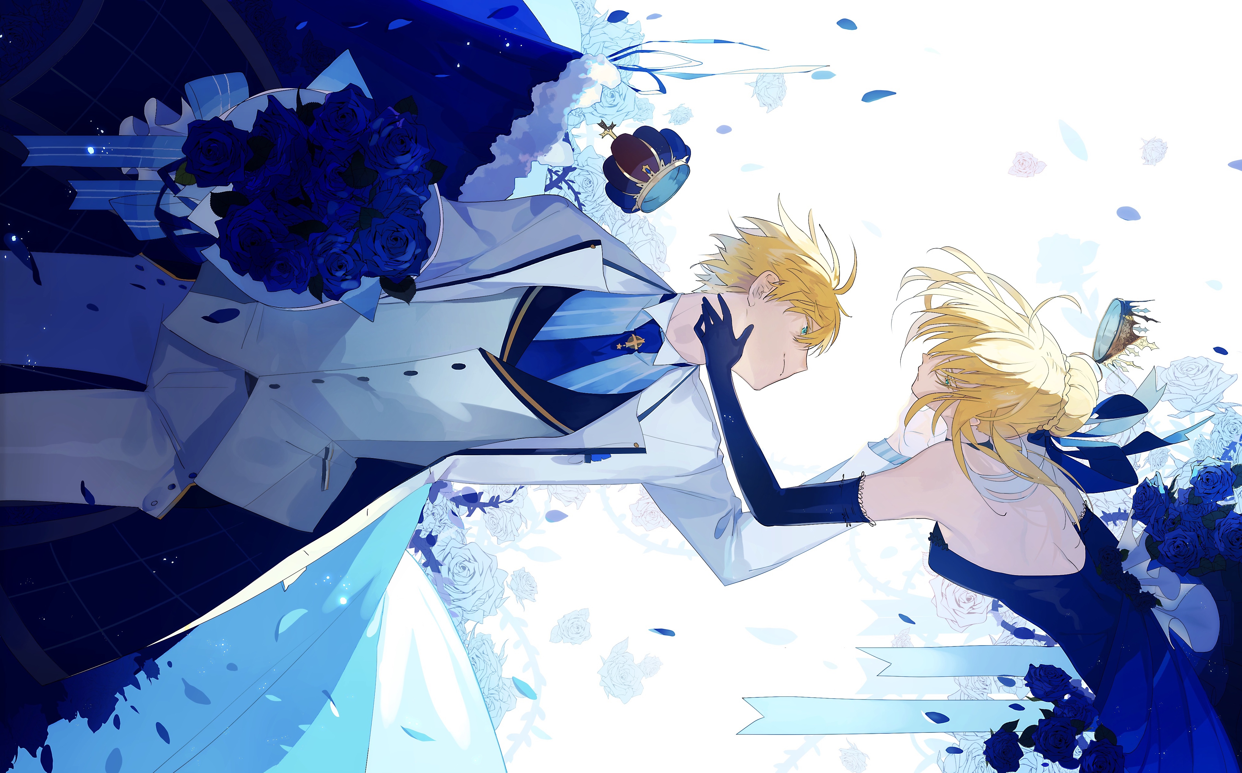 Saber from Fate Series with Arthur Pendragon HD Wallpaper