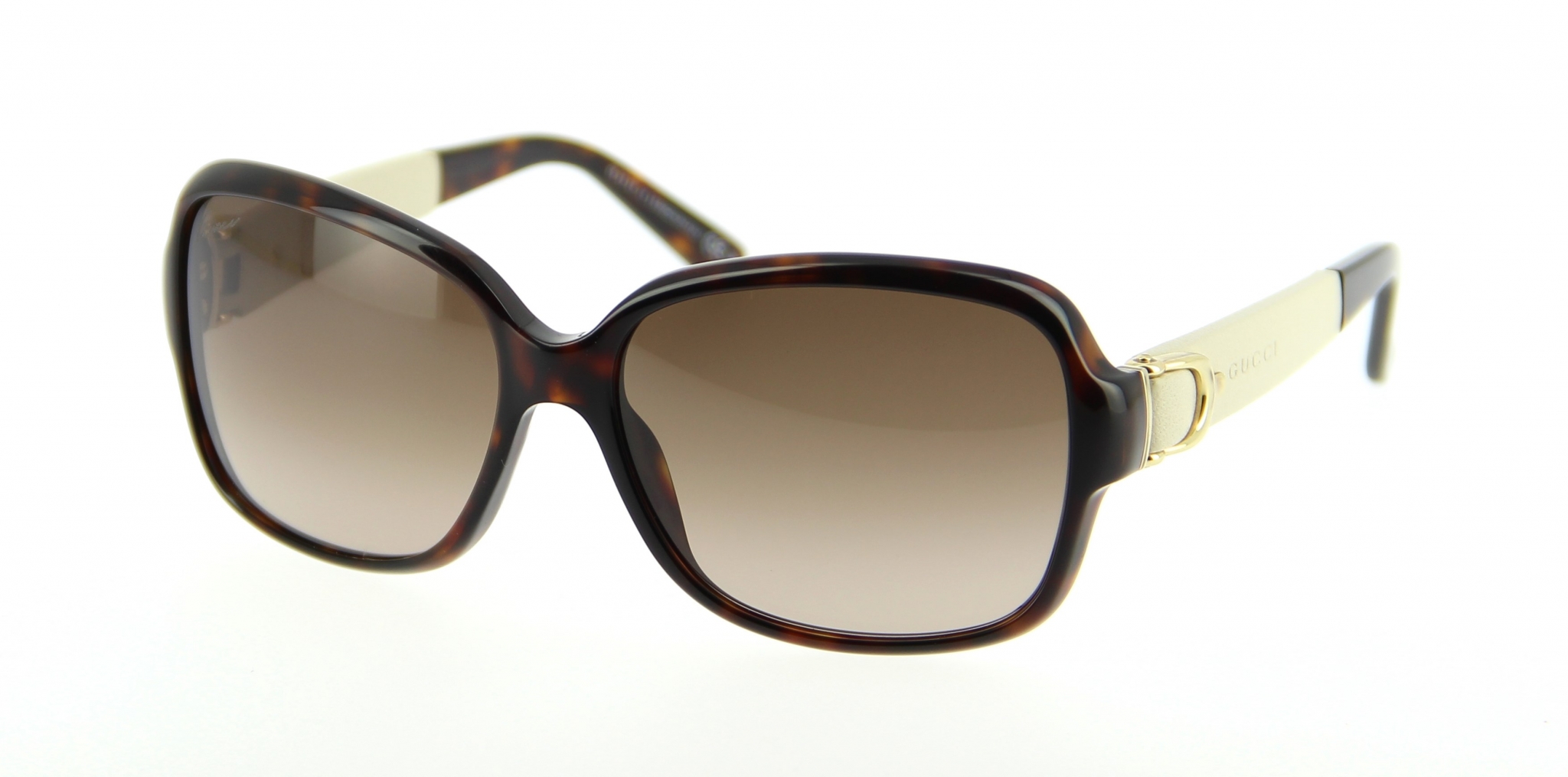 Gucci sunglasses with tortoise shell frames and gold accents HD Wallpaper