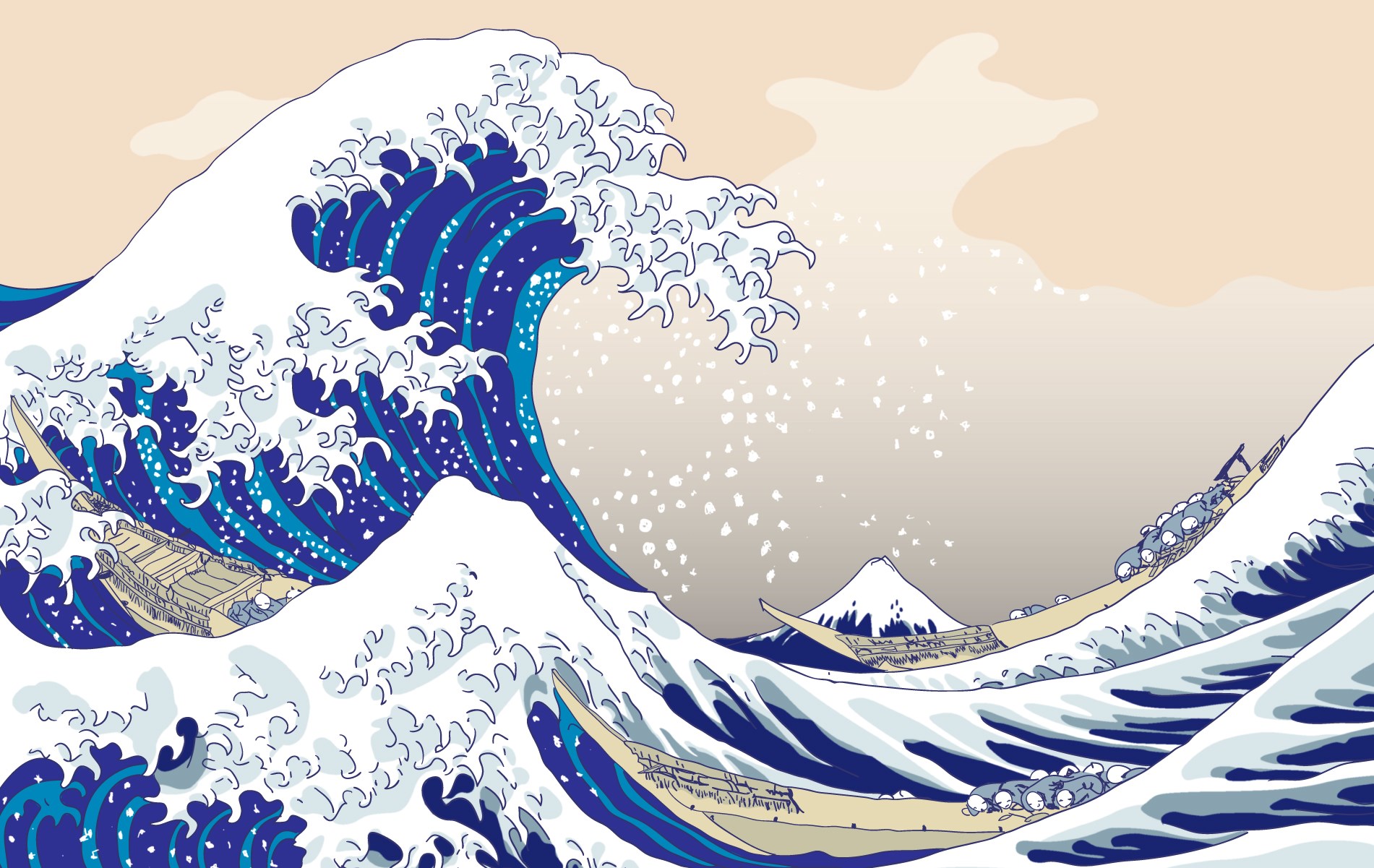 The Great Wave off Kanagawa HD Wallpaper
