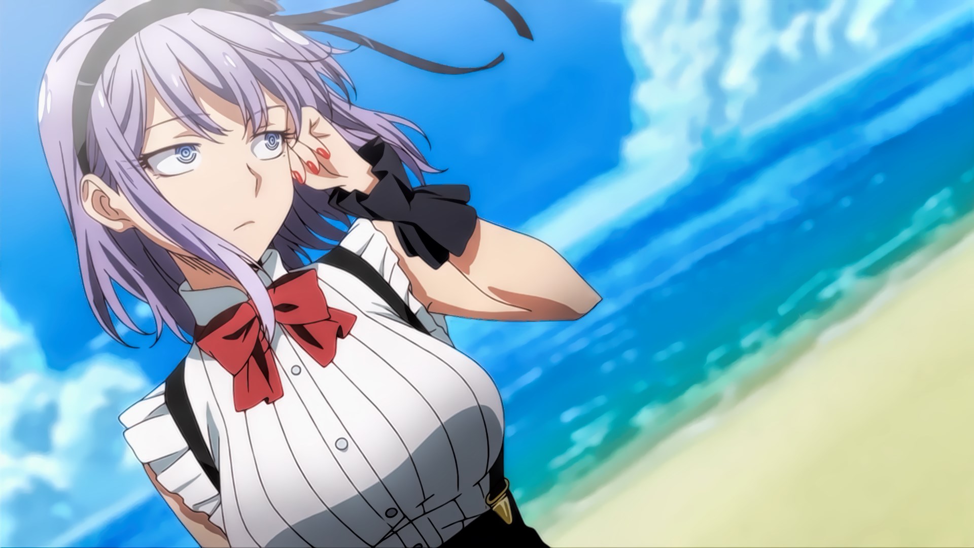 Hotaru Shidare from Dagashi Kashi at the beach HD Wallpaper