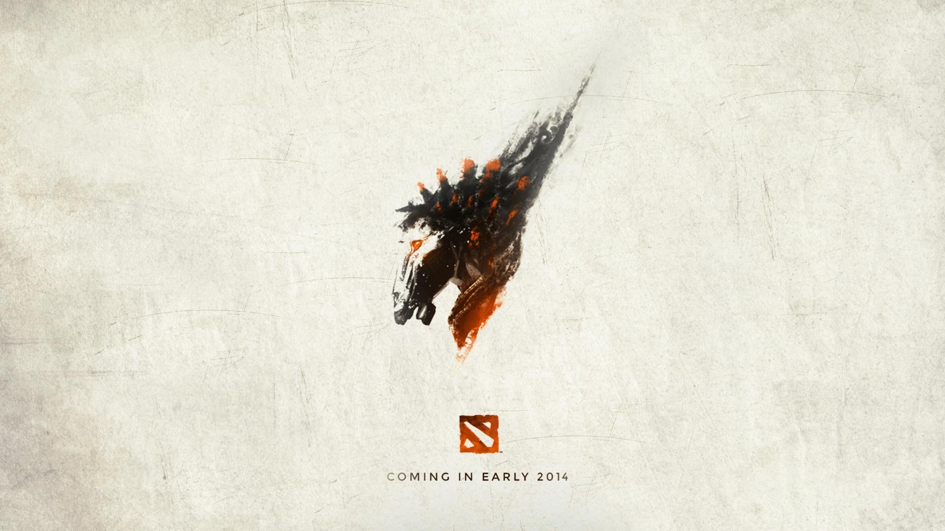 Dota 2 logo with a creature and text HD Wallpaper