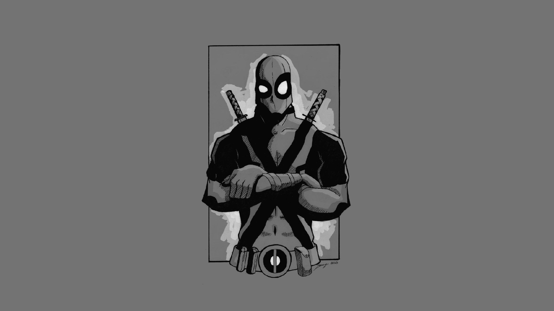Deadpool with Swords HD Wallpaper
