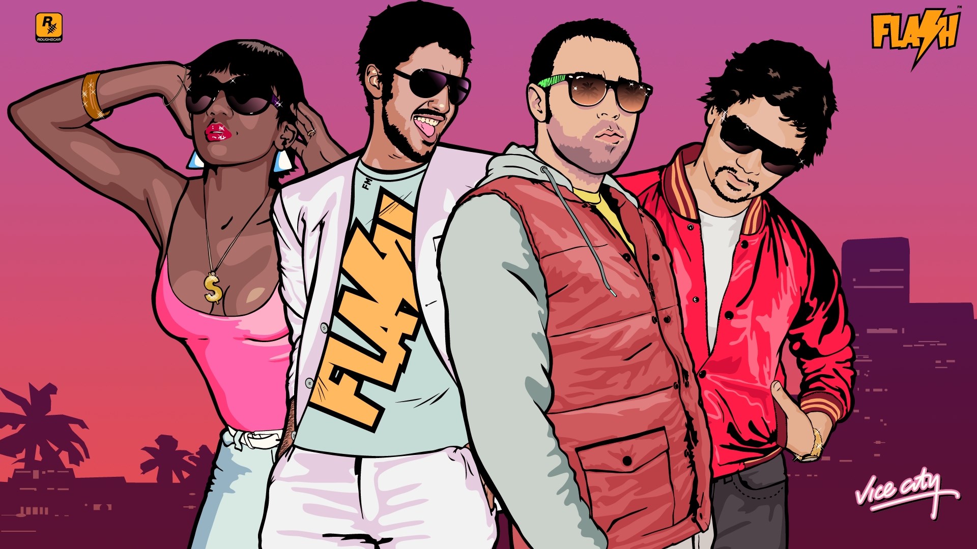 Grand Theft Auto Vice City characters HD Wallpaper