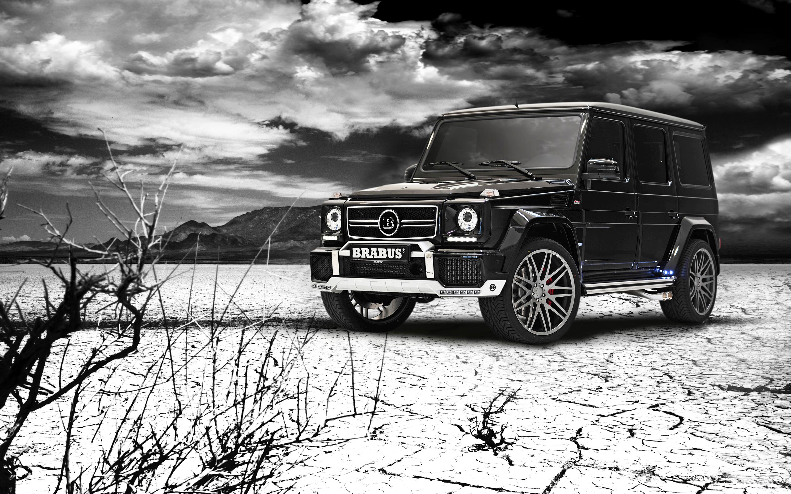 Brabus G-Wagon in a Desert Landscape HD Wallpaper