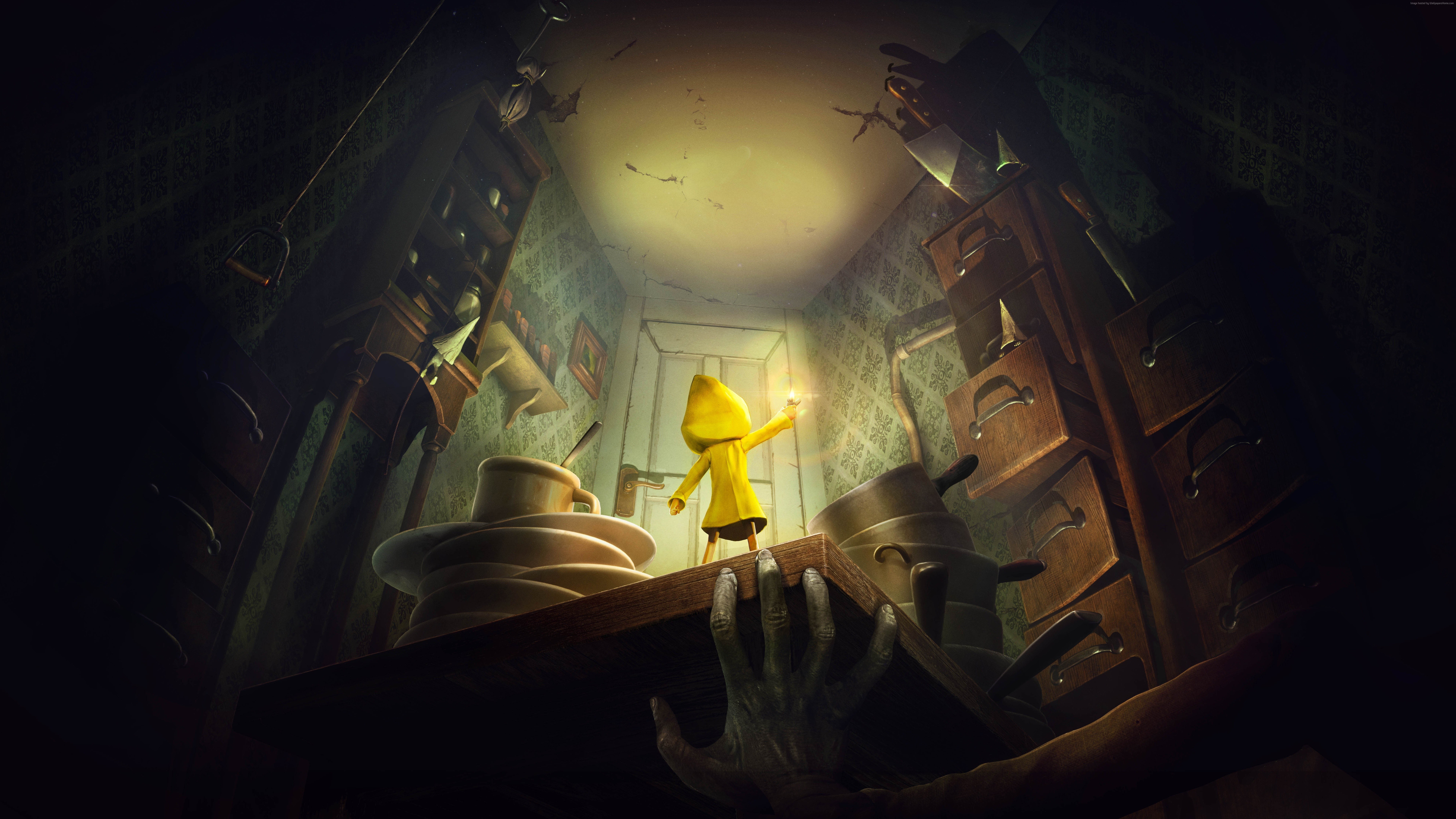 Six from Little Nightmares holding a lighter HD Wallpaper