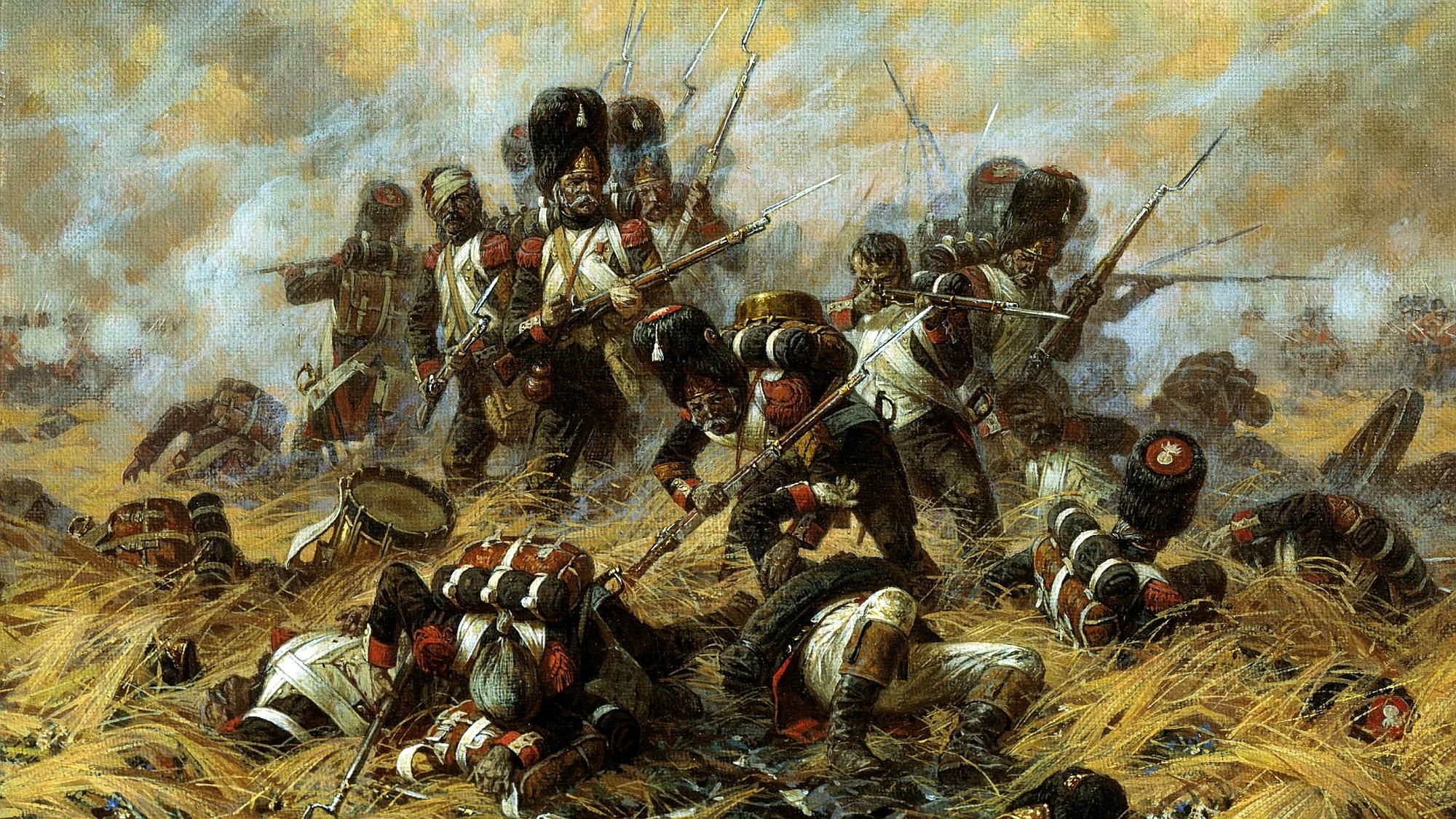 Soldiers in battle during the Napoleonic Wars HD Wallpaper
