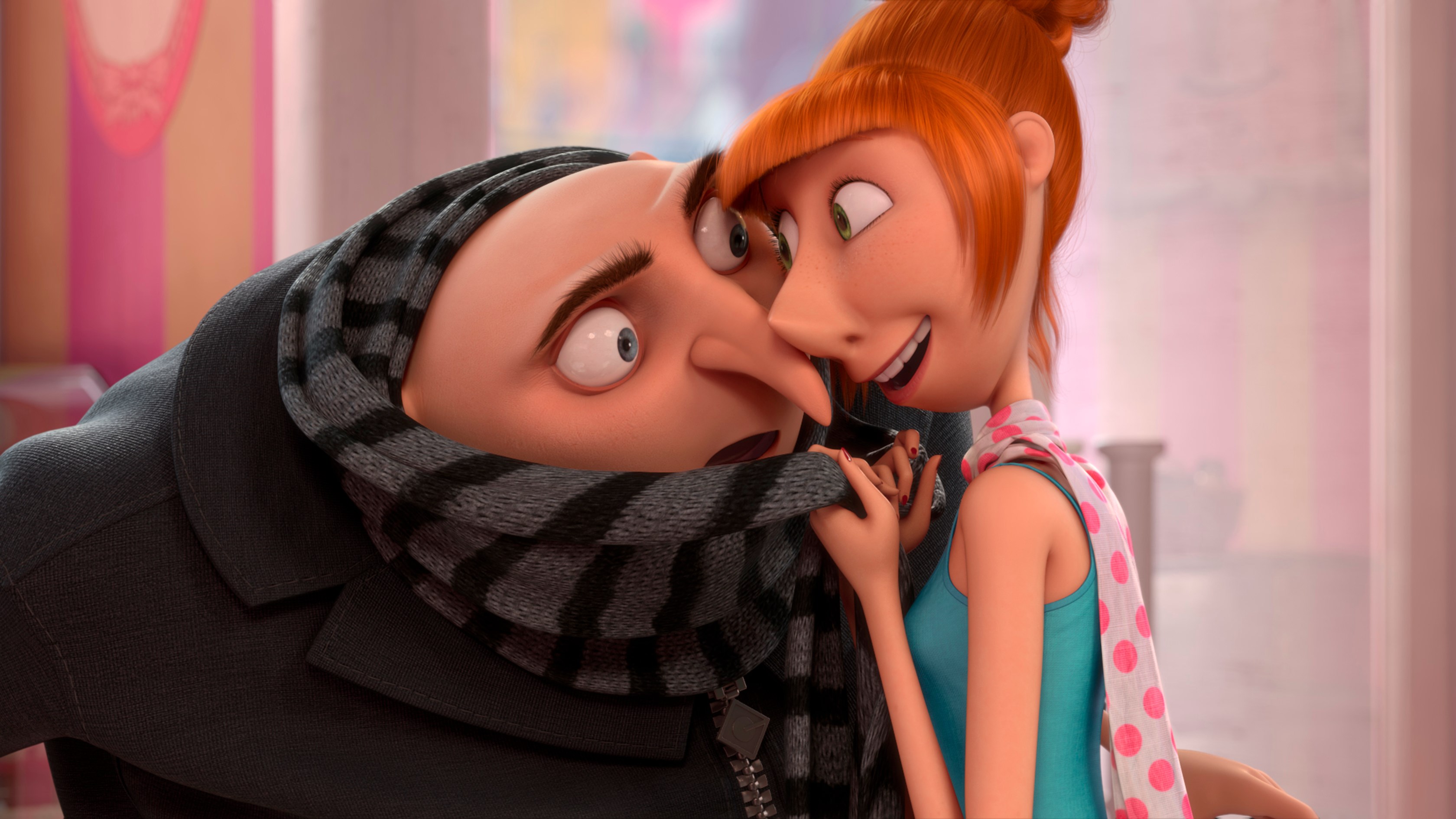 Lucy Wilde and Gru from Despicable Me 2 HD Wallpaper