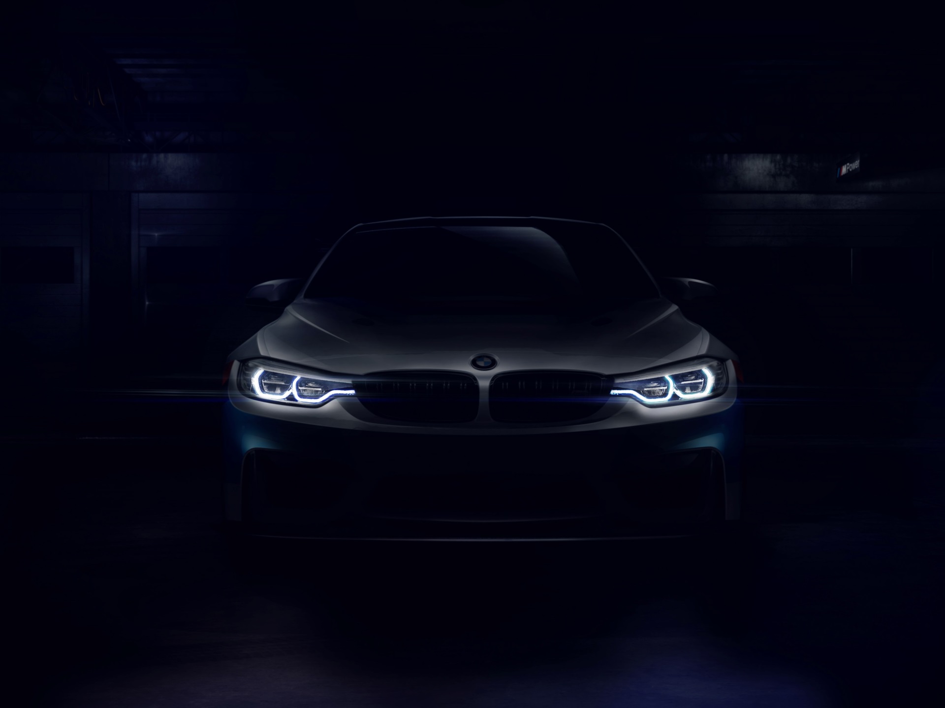 BMW M4 GT4 car headlights HD Wallpaper