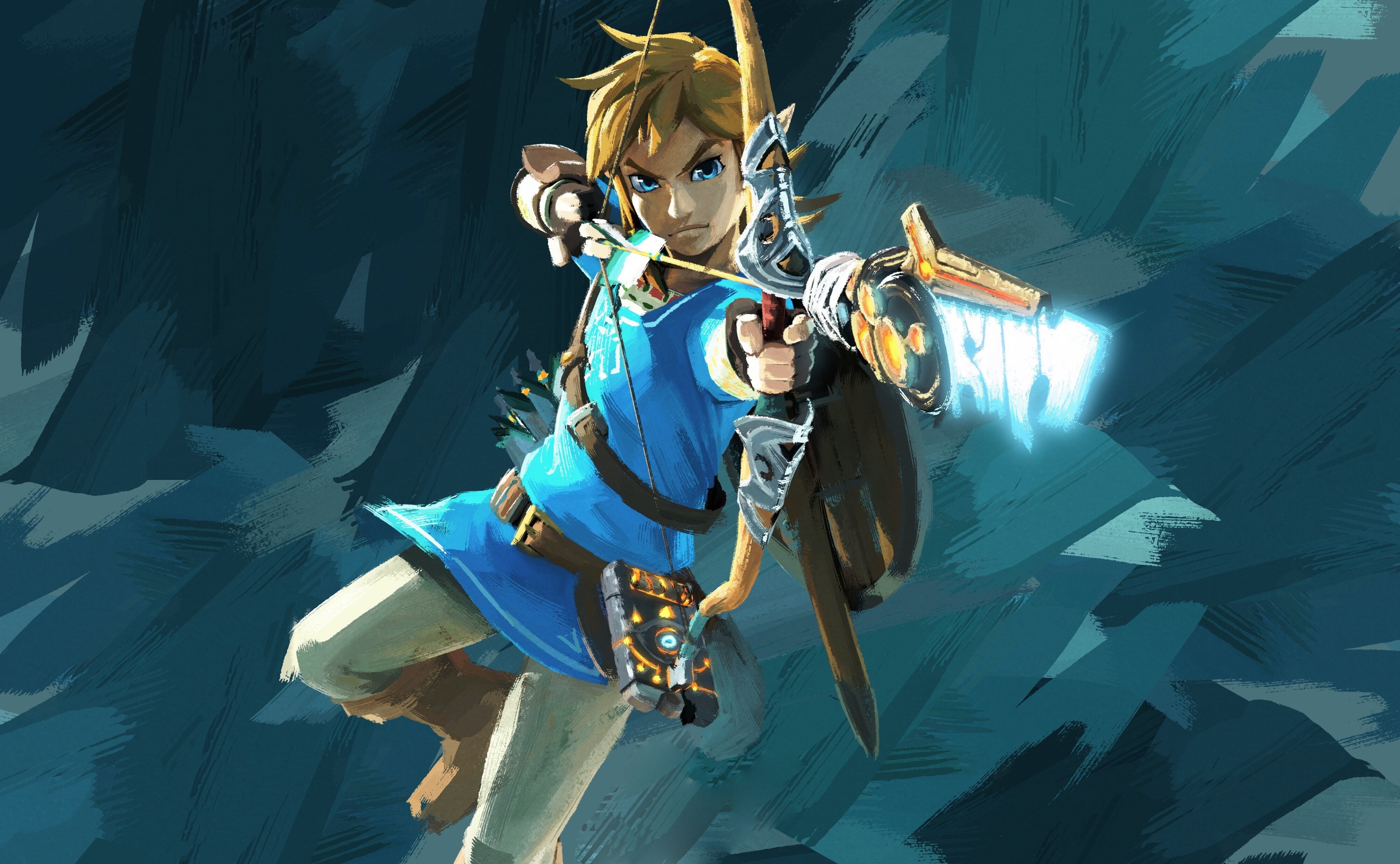Link from The Legend of Zelda: Breath of the Wild with bow HD Wallpaper