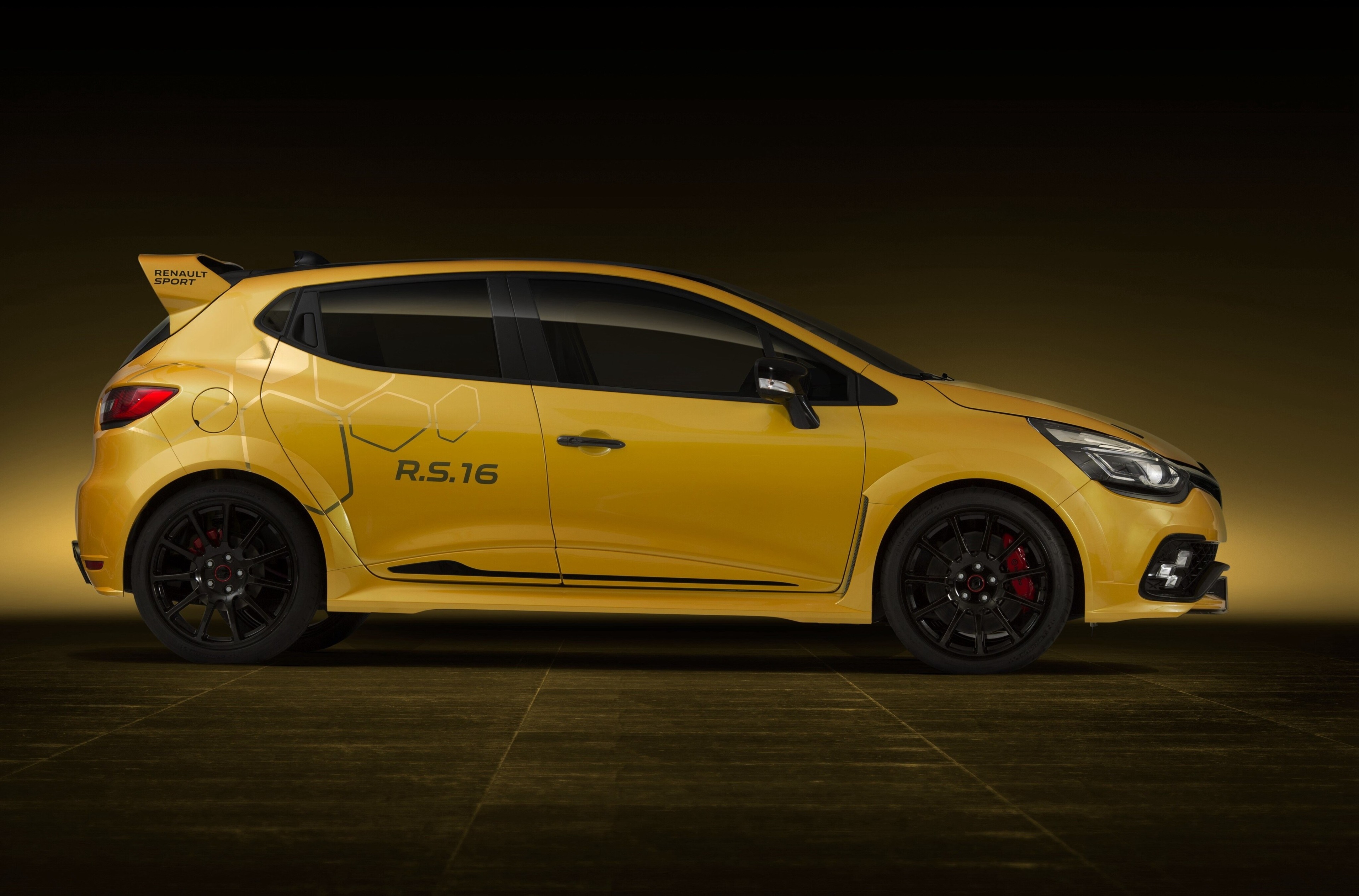 Yellow Renault Clio RS 16 4K HD Wallpaper