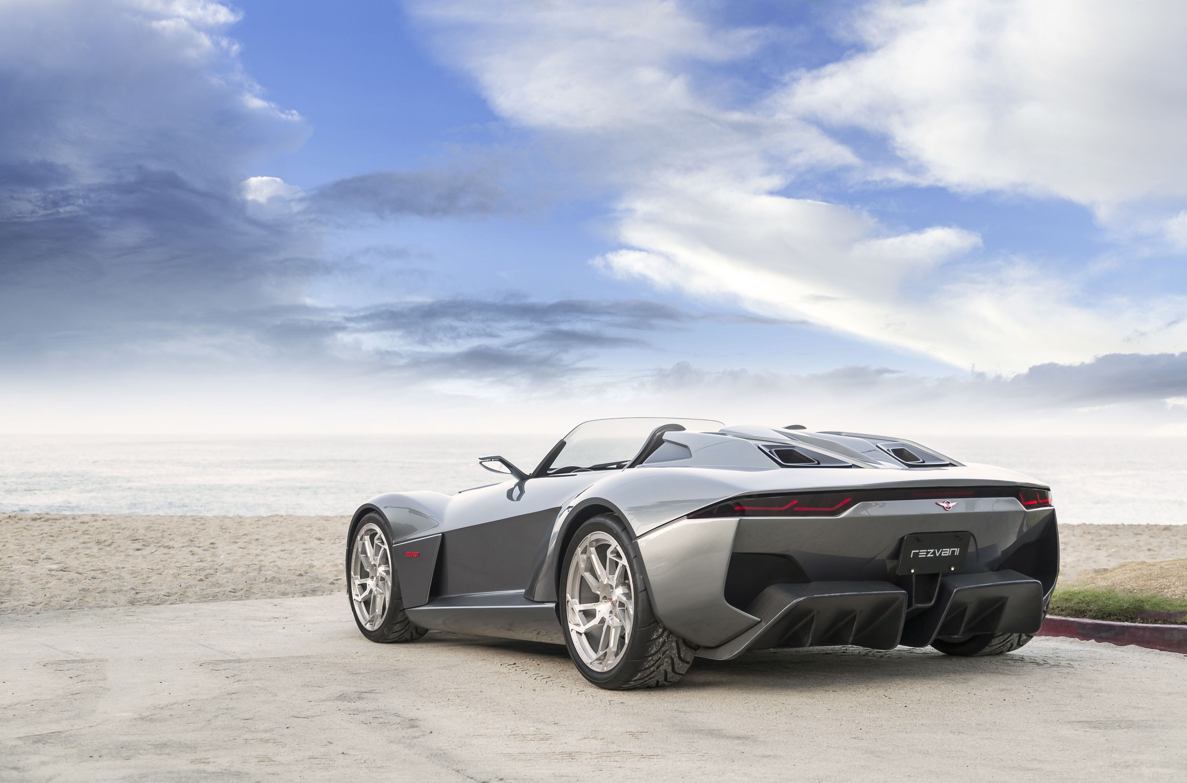 Rezvani Beast X sports car on a beach HD Wallpaper