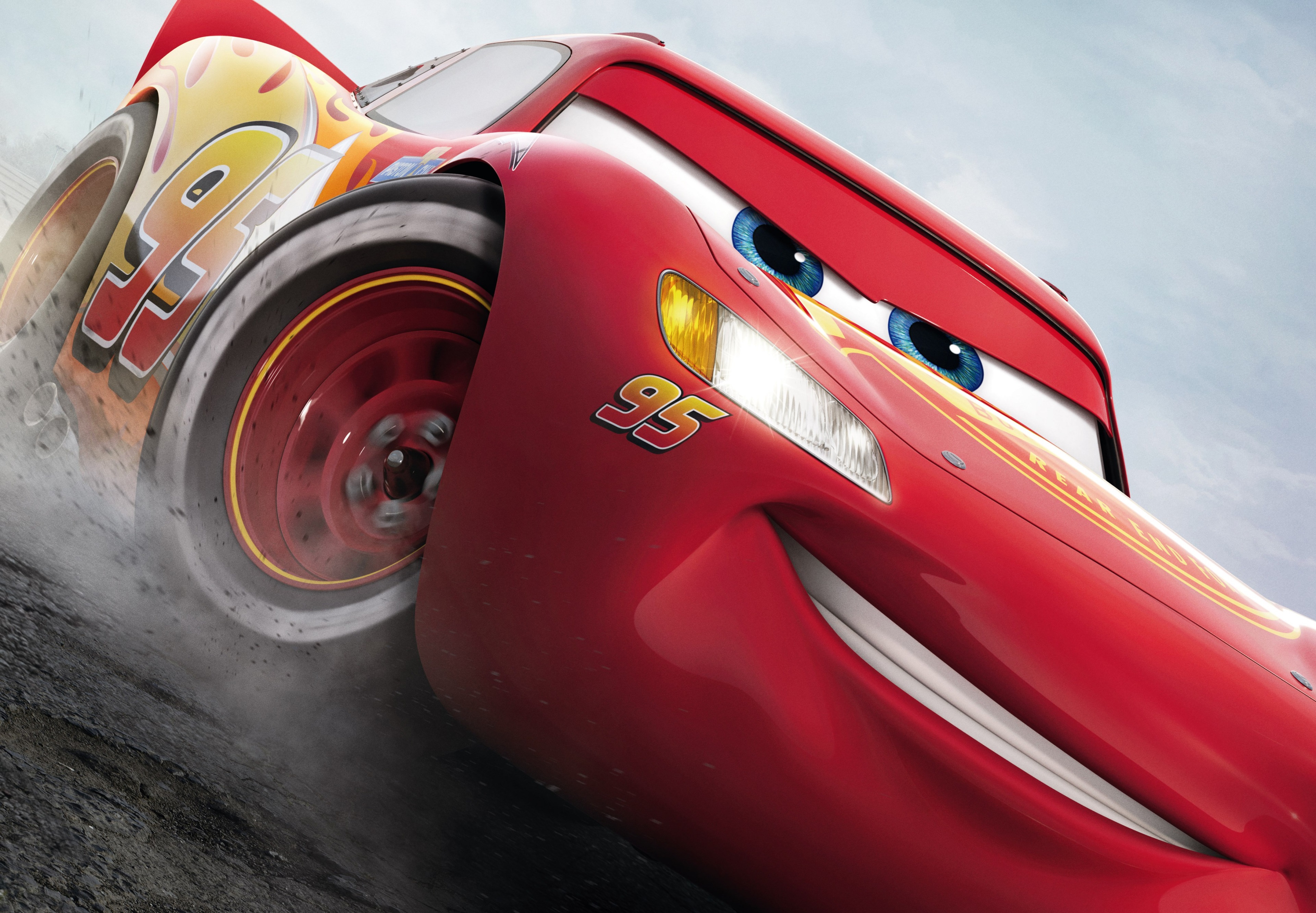 4K Lightning McQueen Racing Action Close-Up HD Wallpaper