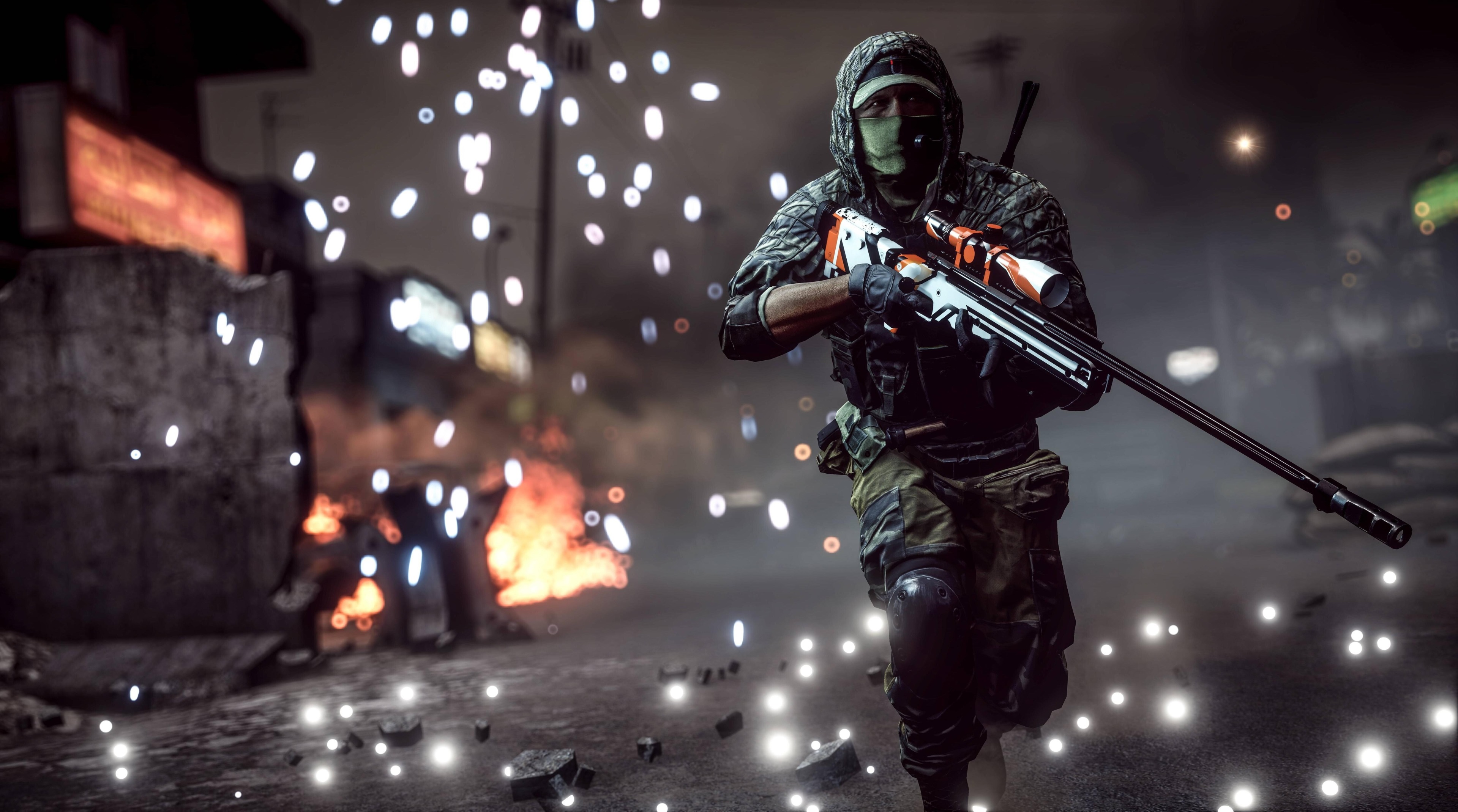 Soldier with sniper rifle in Battlefield 4K HD Wallpaper