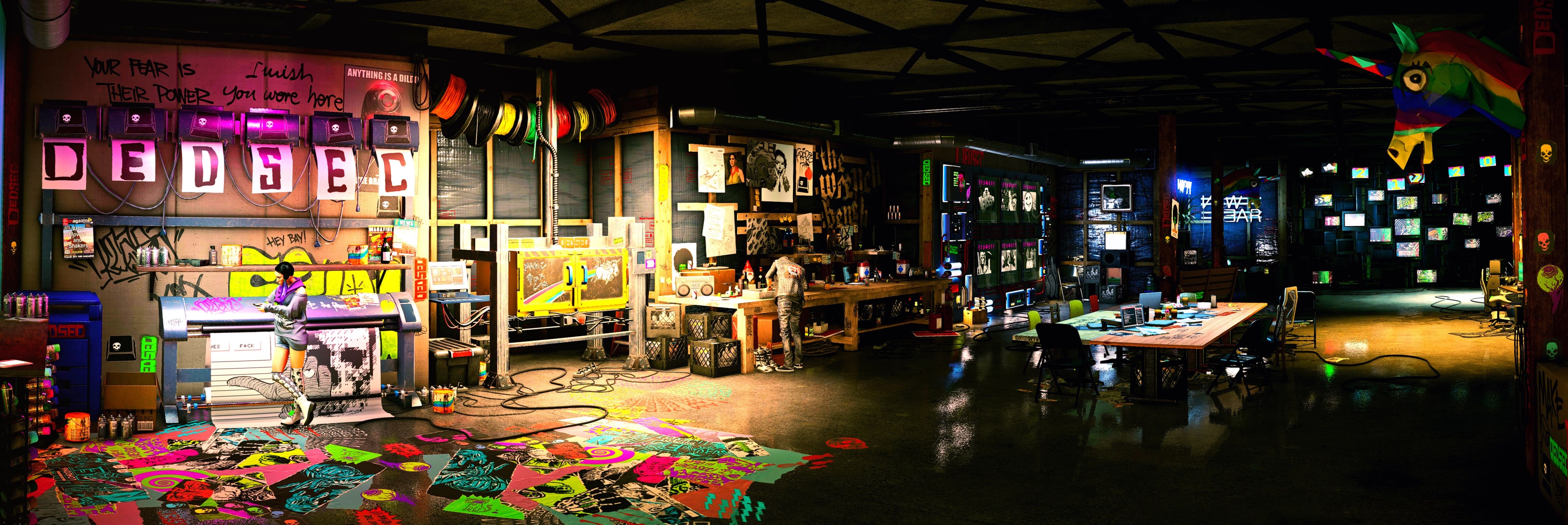 DedSec Hackerspace from Watch Dogs 2 HD Wallpaper