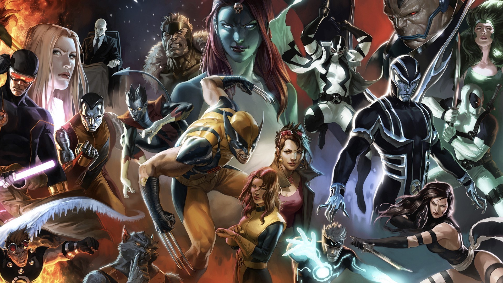 X-Men characters from Marvel Comics HD Wallpaper