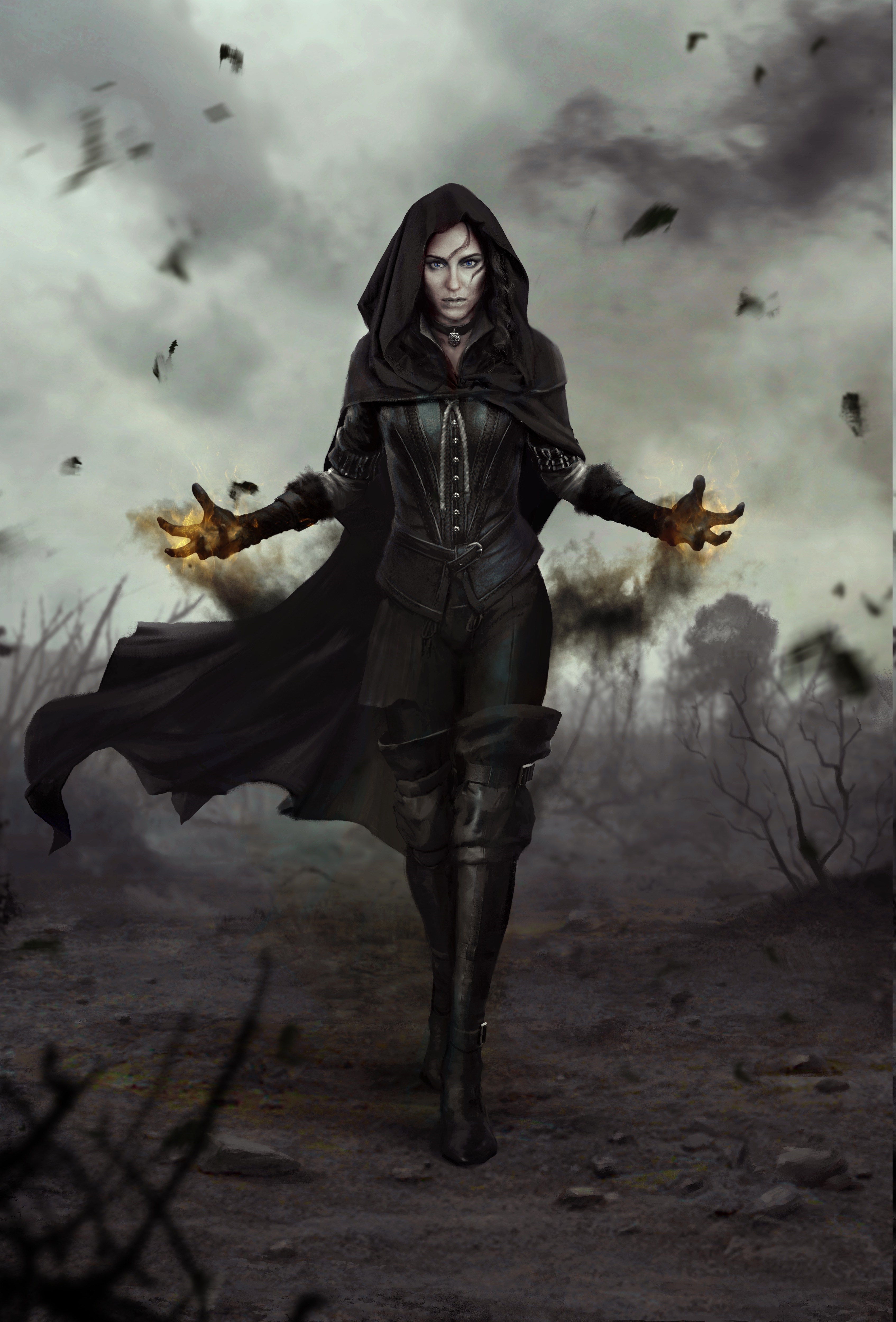 Yennefer of Vengerberg from The Witcher 3 Wild Hunt HD Wallpaper