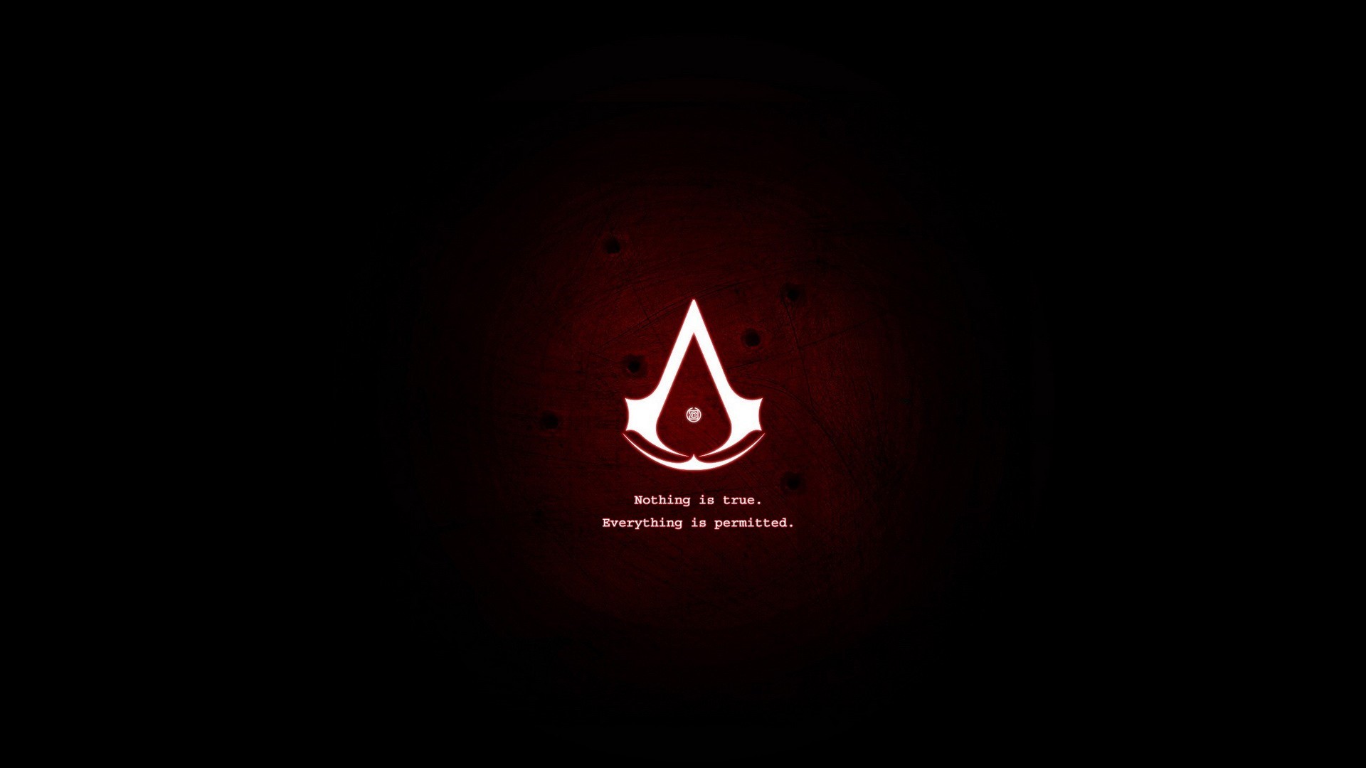 Assassin's Creed logo with quote HD Wallpaper