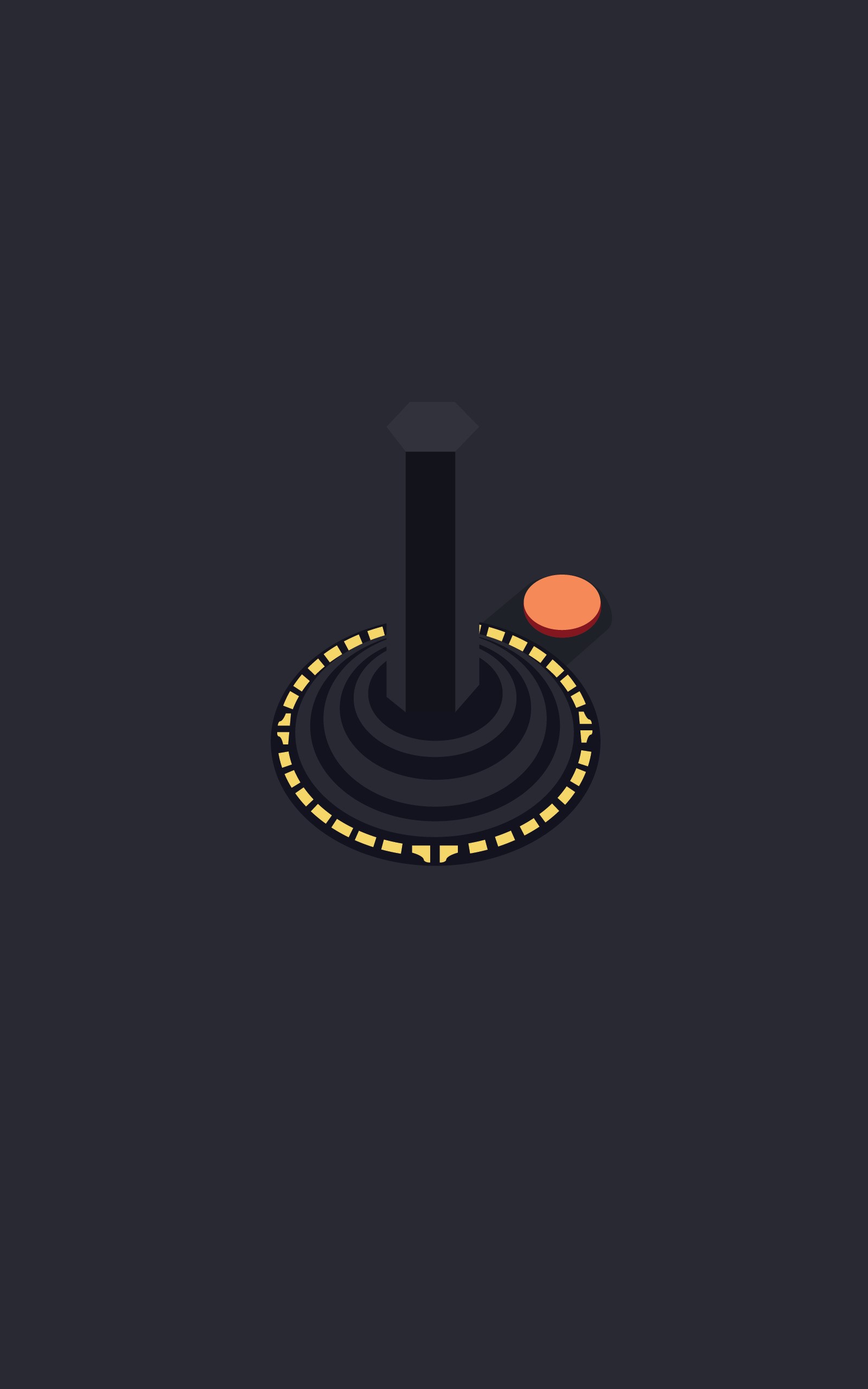 Minimalist Atari joystick illustration HD Wallpaper