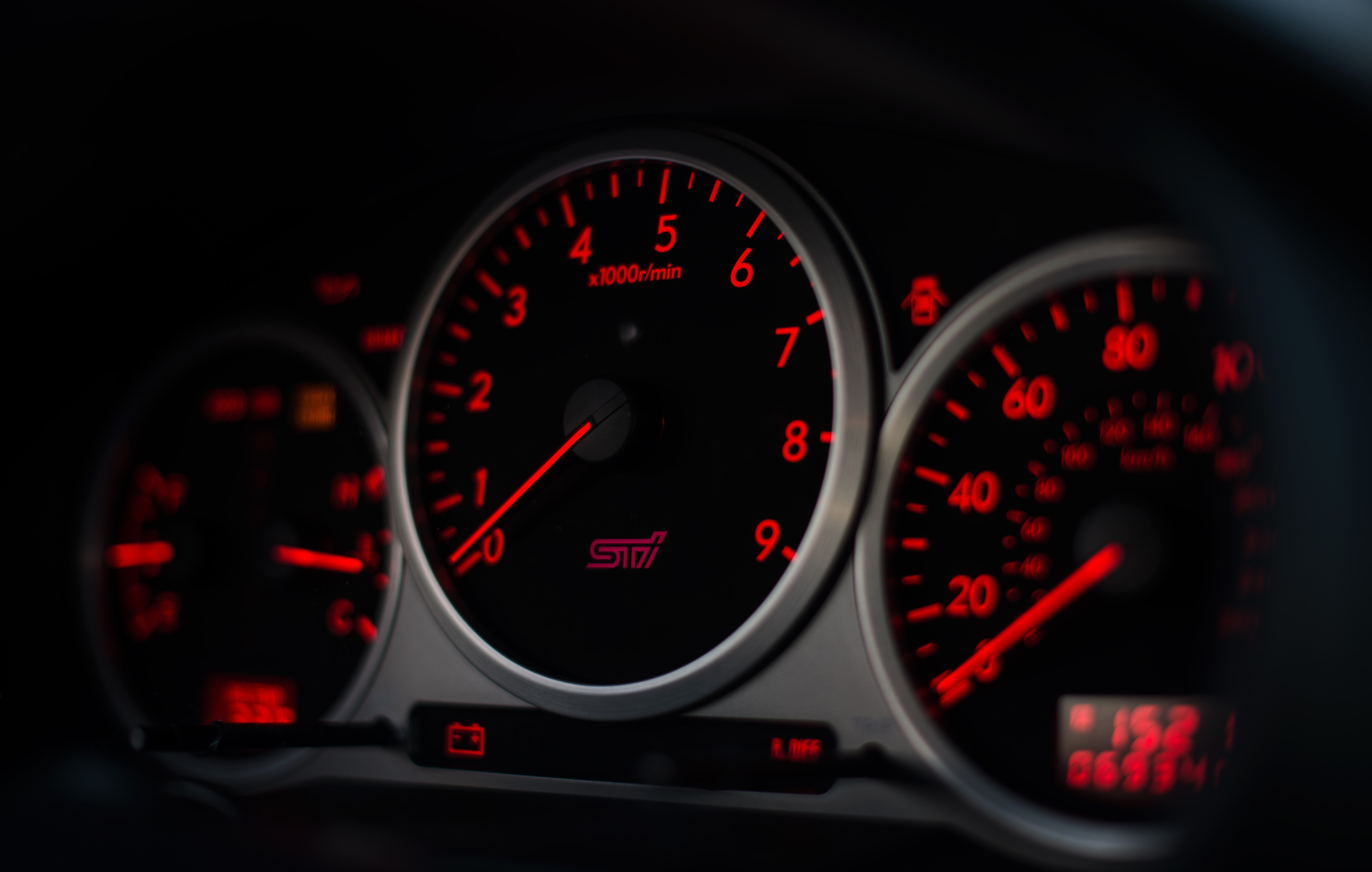 Subaru WRX STI Instrument Panel HD Wallpaper