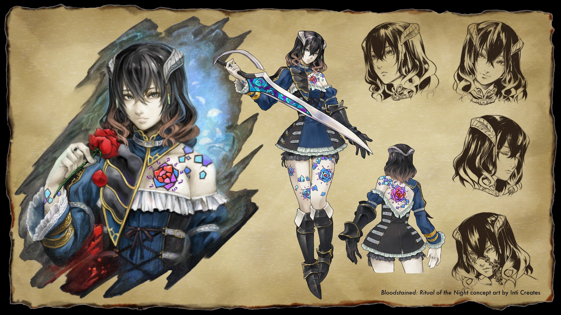 Miriam from Bloodstained: Ritual of the Night concept art HD Wallpaper