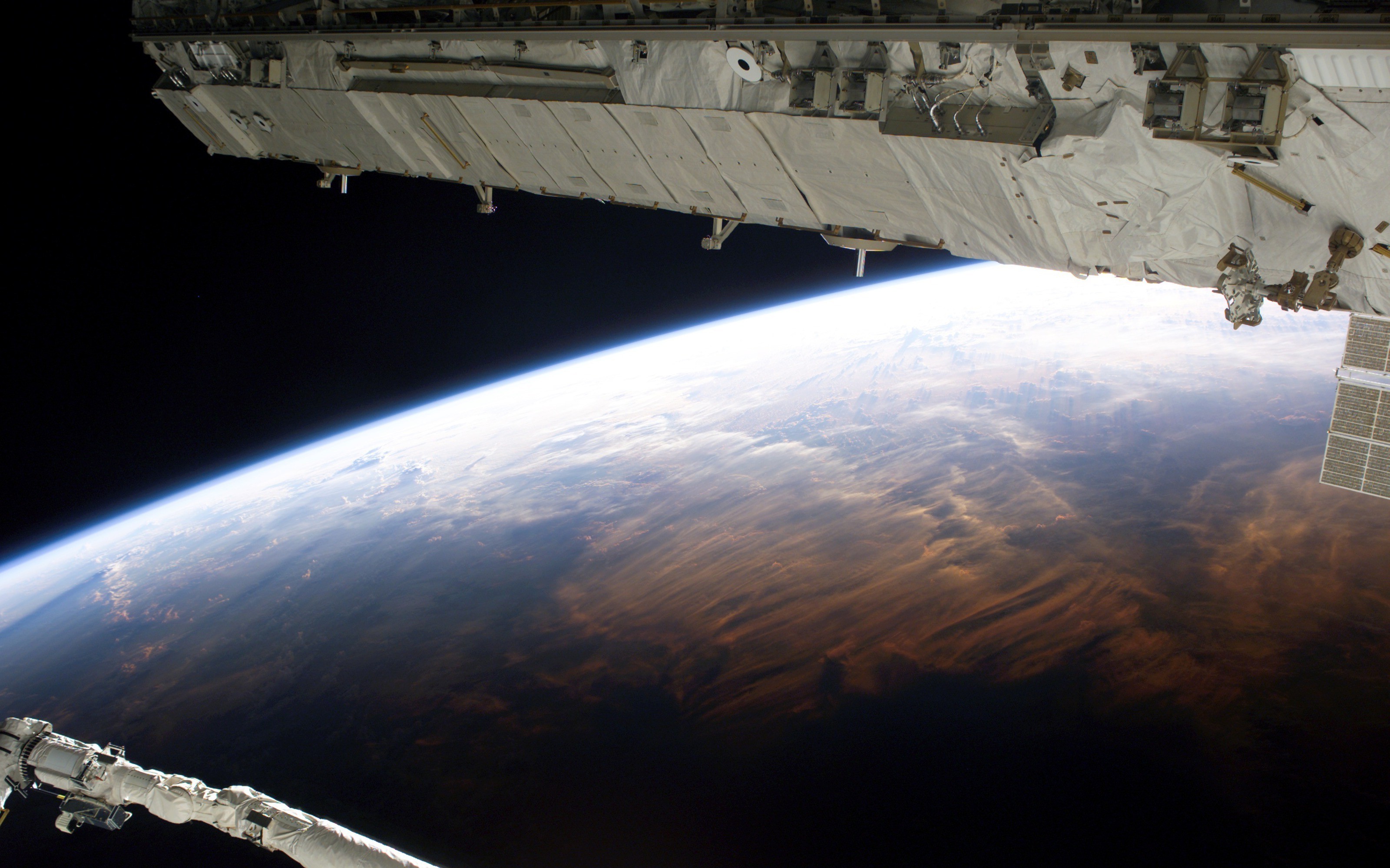 Earth from International Space Station HD Wallpaper