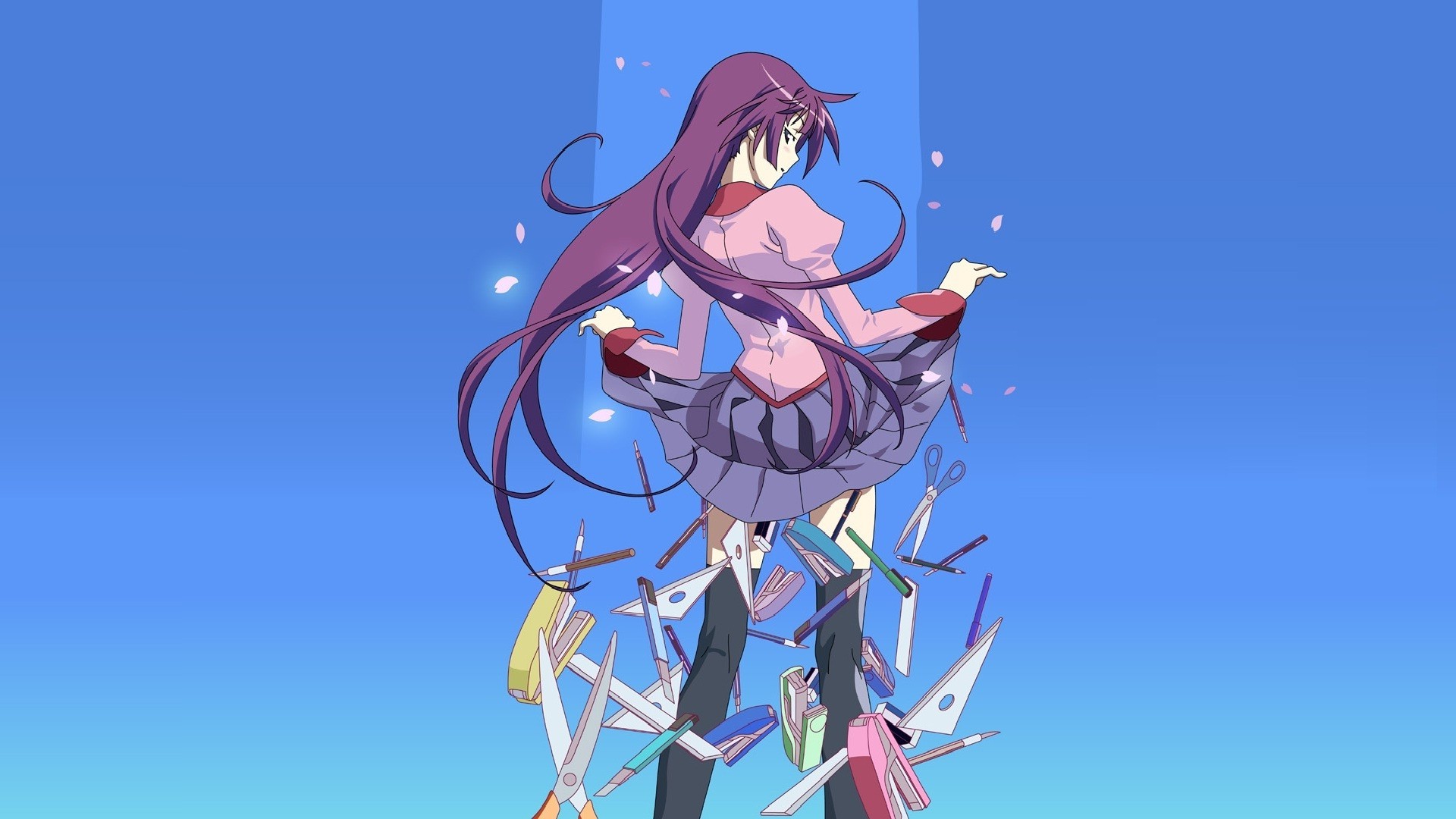 Hitagi Senjougahara from Monogatari Series HD Wallpaper