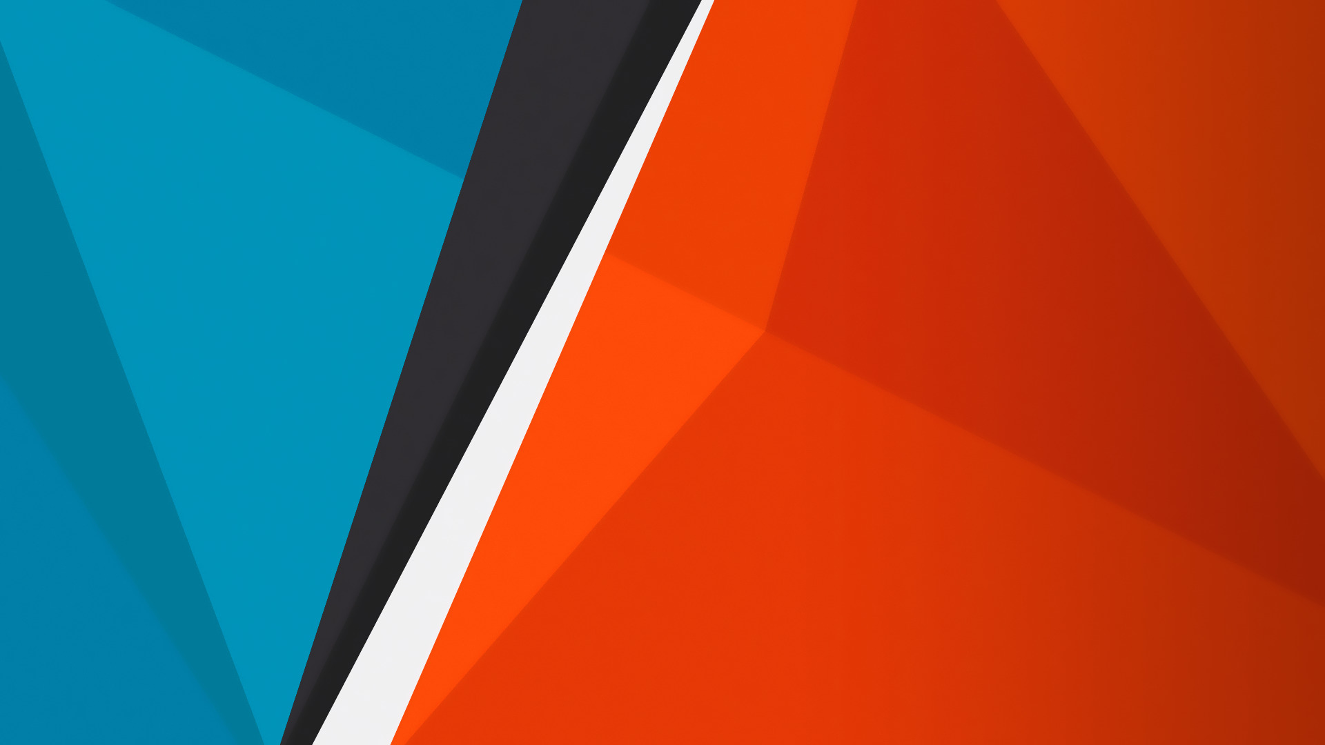 Abstract geometric shapes with blue and orange colors HD Wallpaper