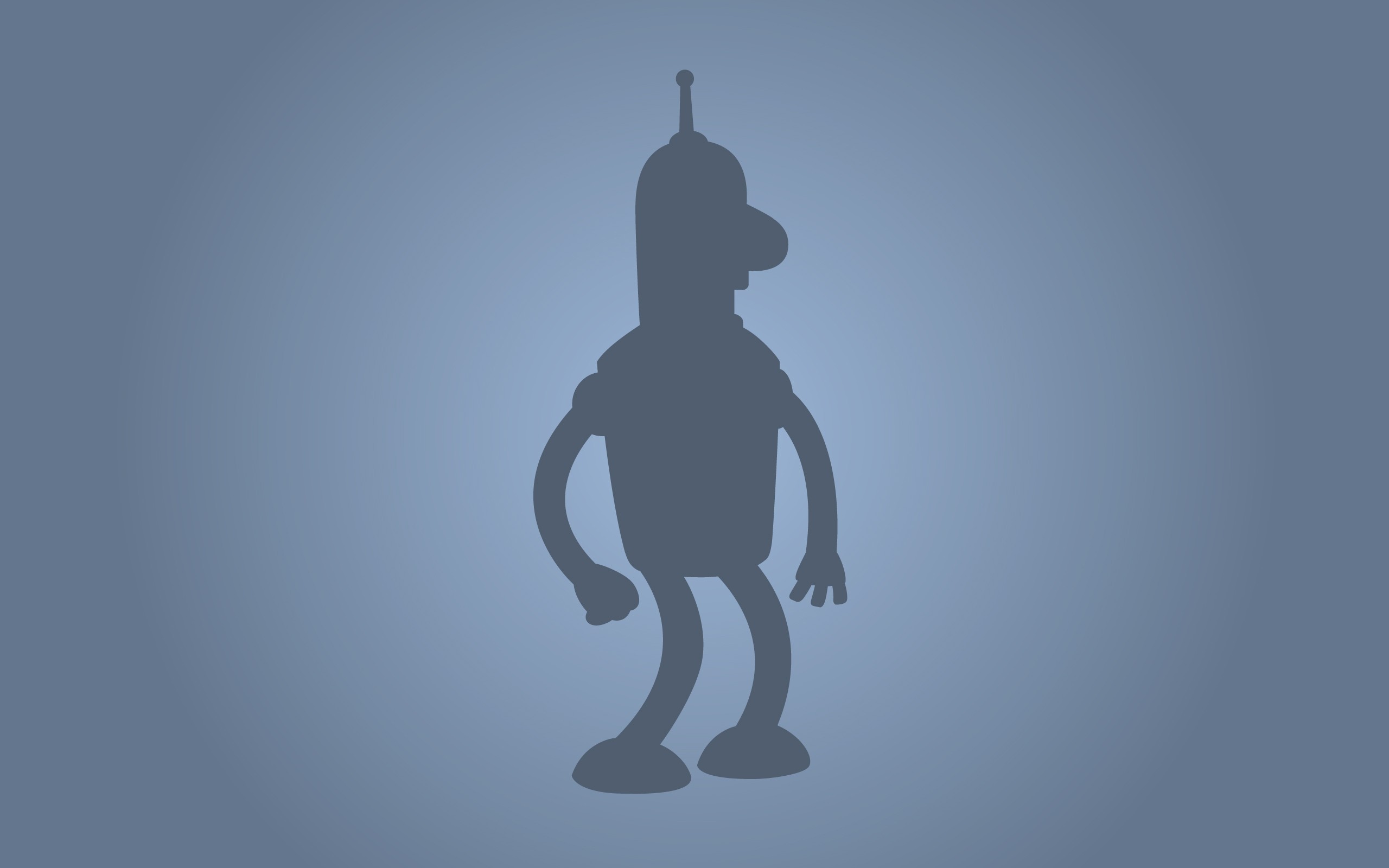 Bender from Futurama silhouette HD Wallpaper