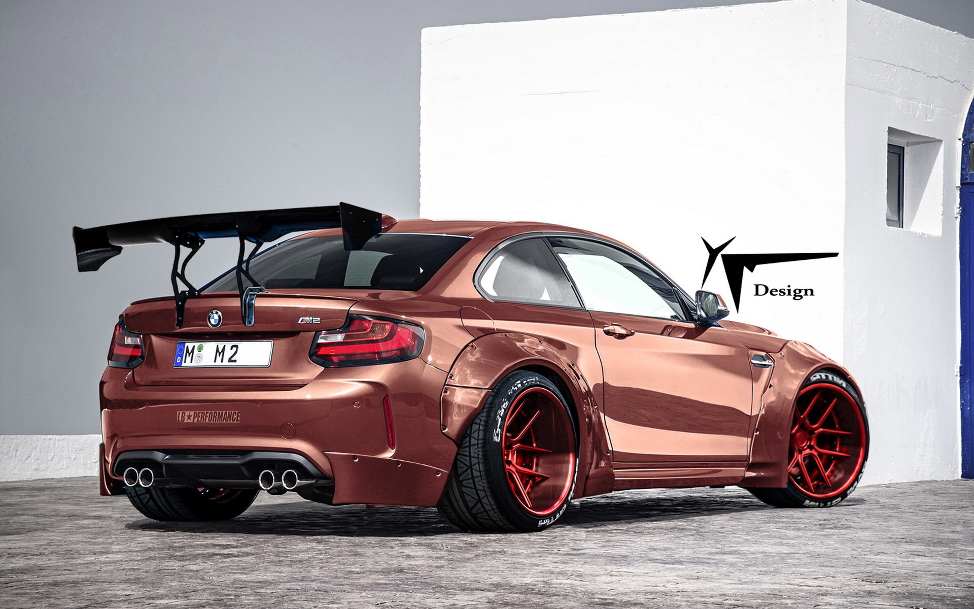 BMW M2 Custom Widebody with Rear Wing HD Wallpaper