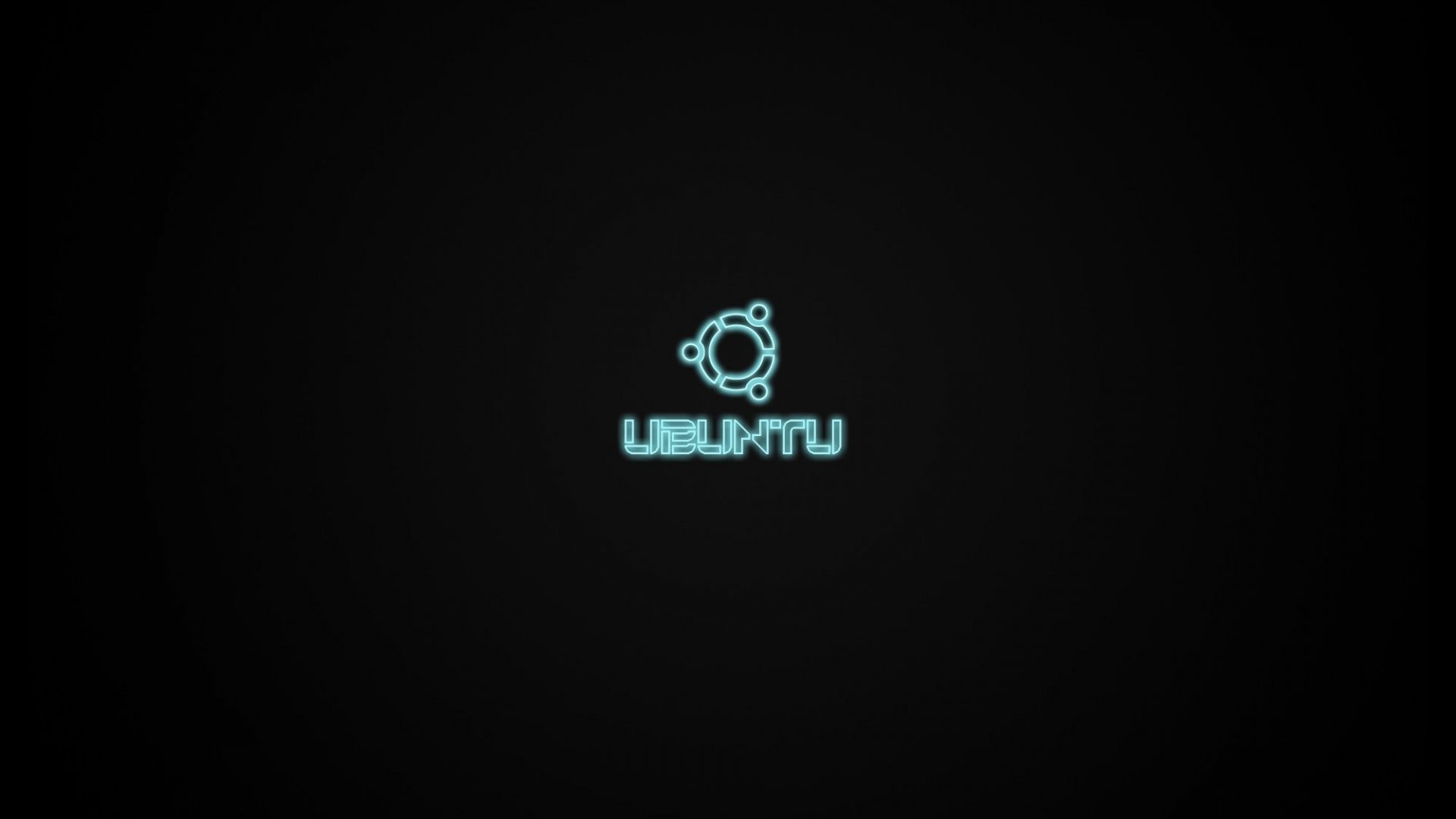 Ubuntu logo on black background HD Wallpaper