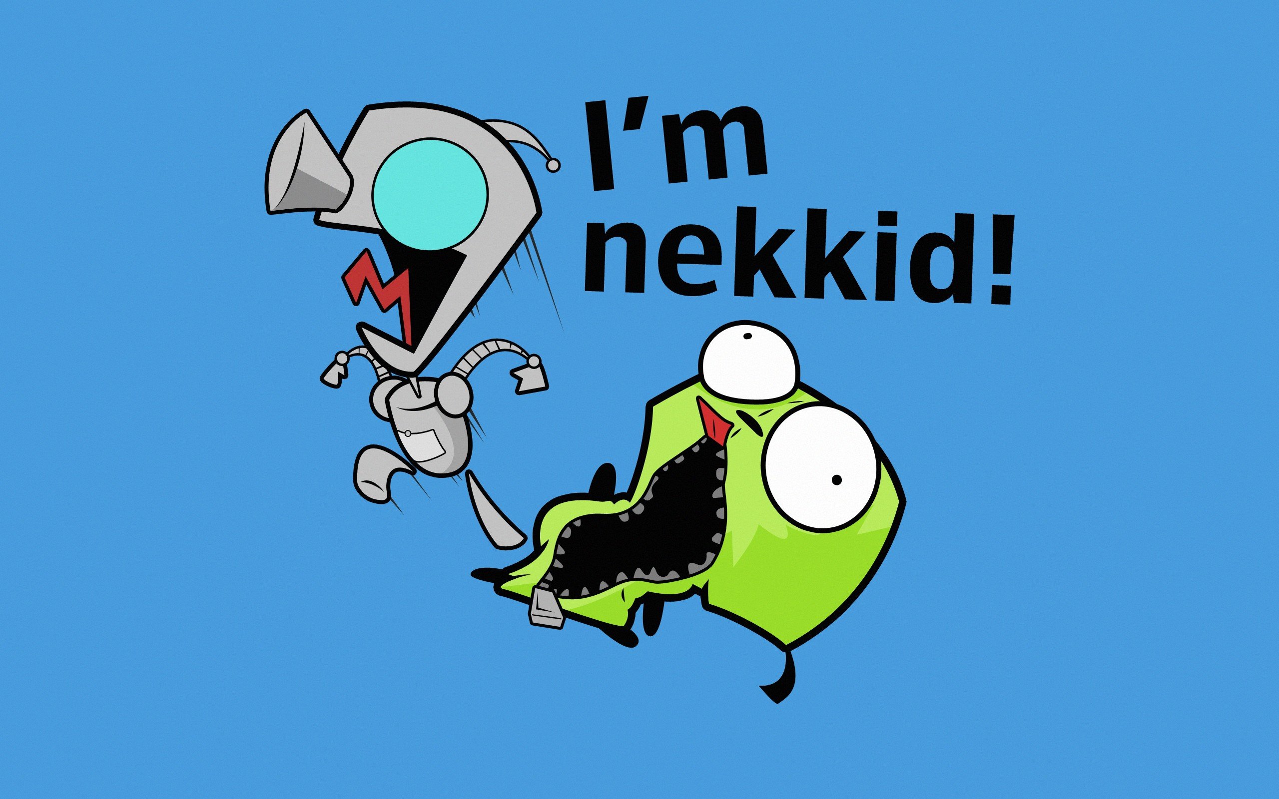 Invader Zim Gir and Zim I'm nekkid! HD Wallpaper