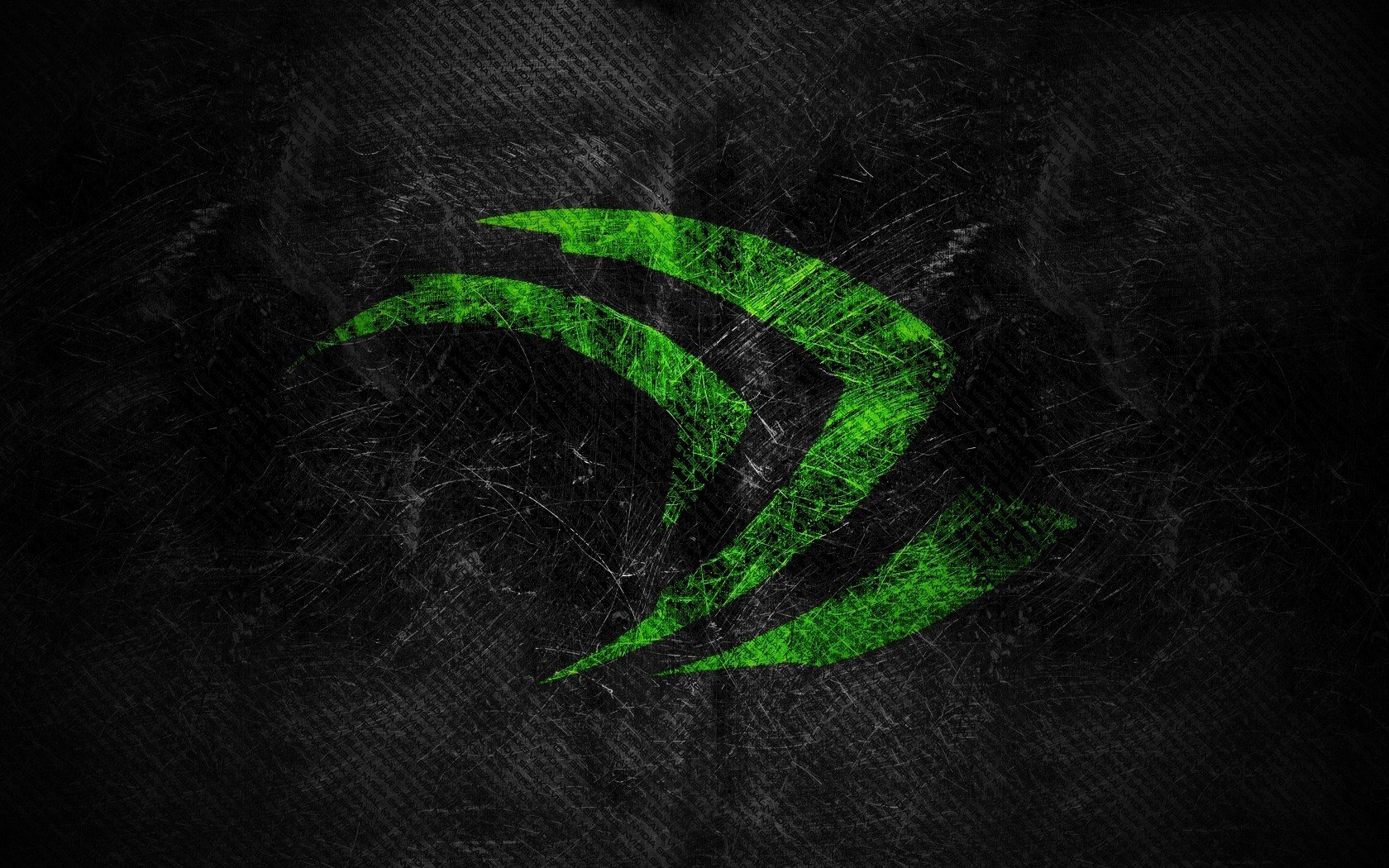 Nvidia logo on a textured black background HD Wallpaper
