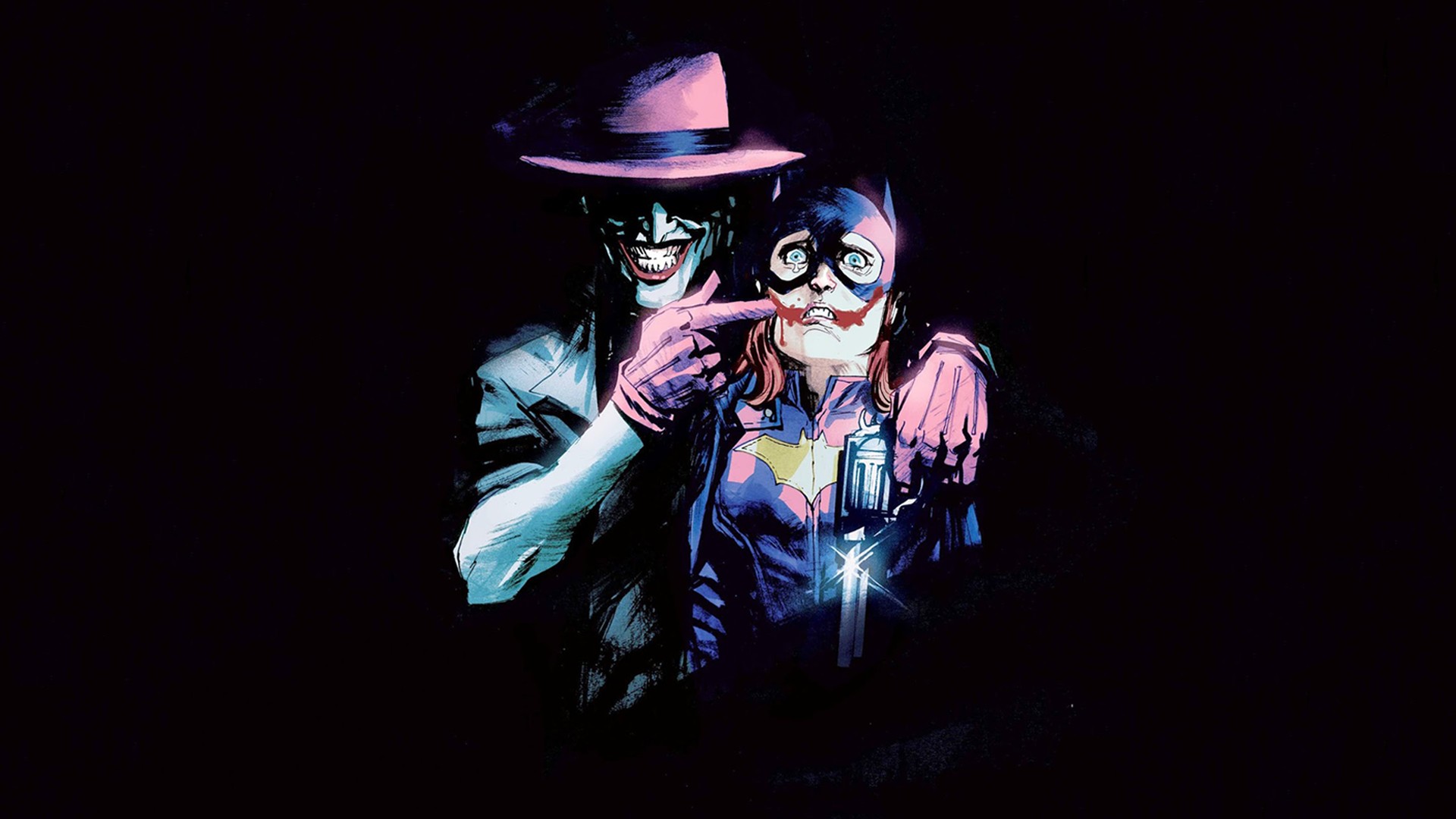 Joker and Batgirl from The Killing Joke comic HD Wallpaper