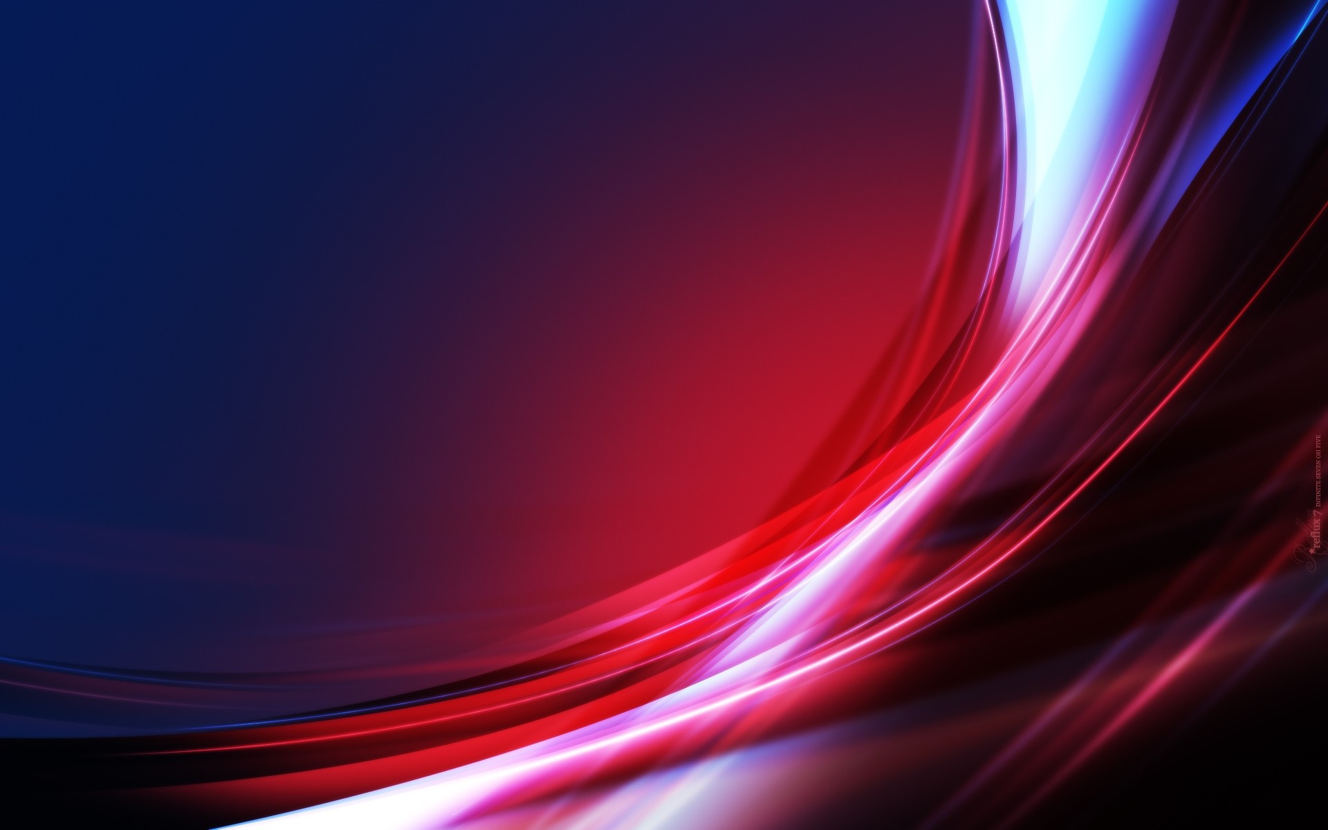 Abstract Light Waves with Red and Blue Stripes HD Wallpaper