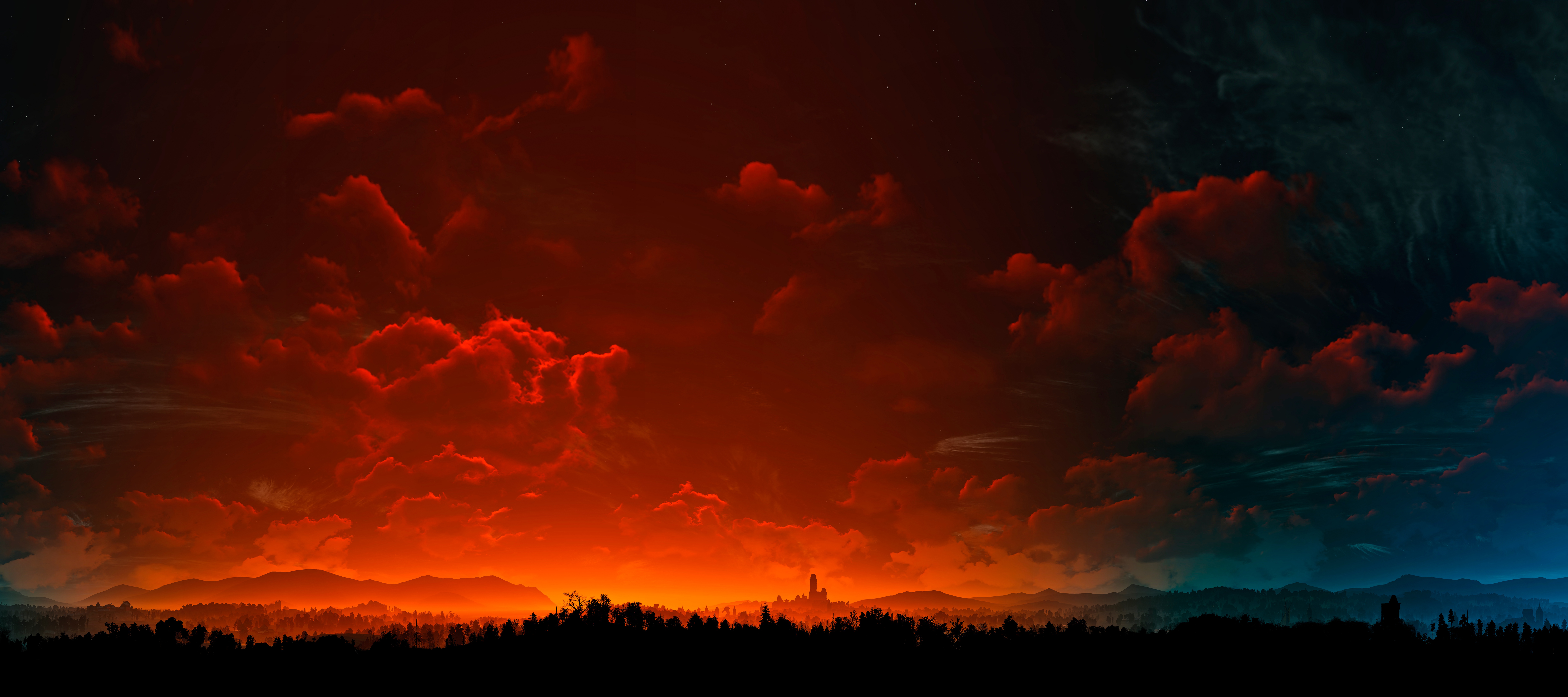 The Witcher 3: Wild Hunt 4K landscape HD Wallpaper