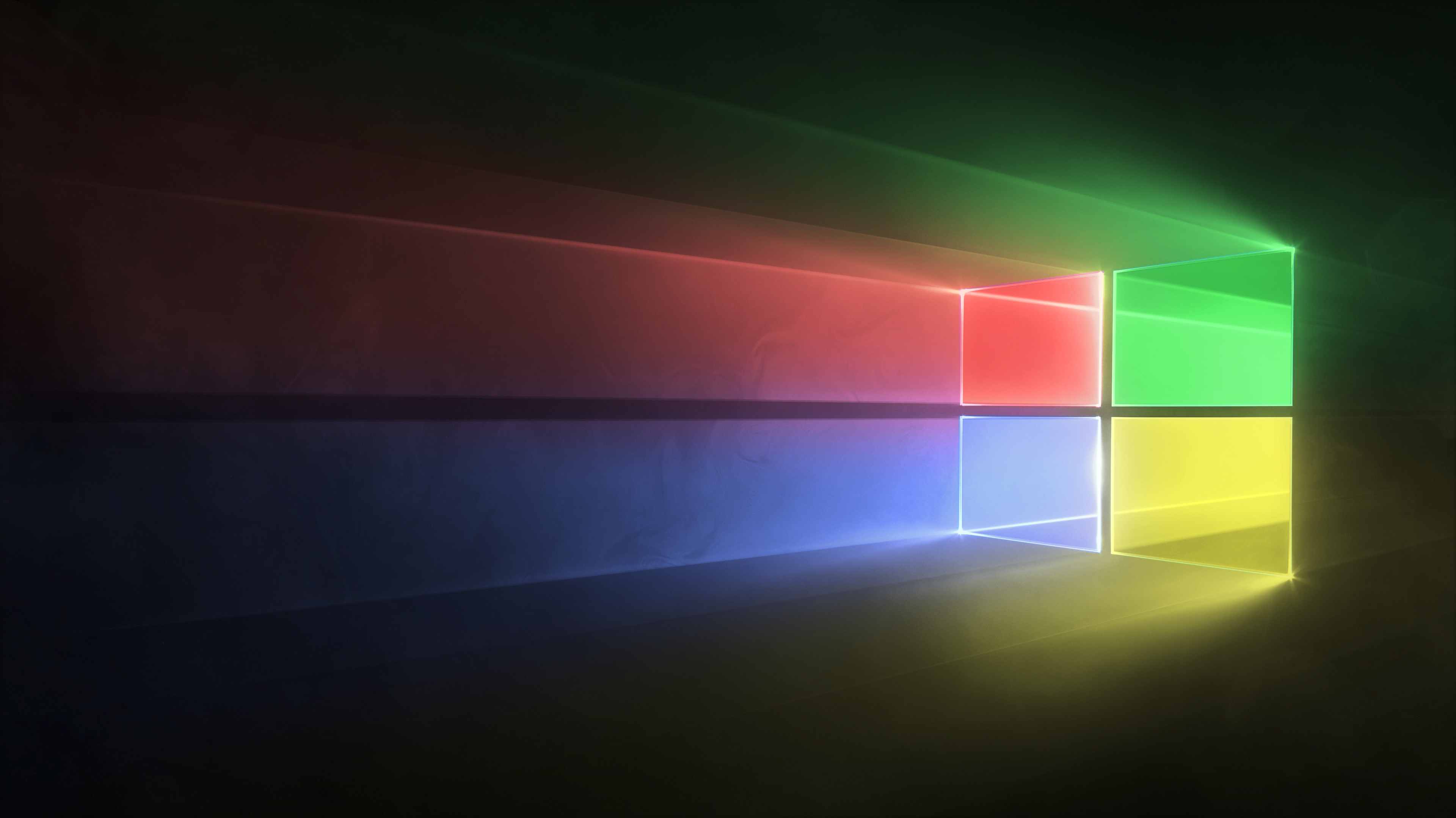 Windows 10 logo with colored lights HD Wallpaper
